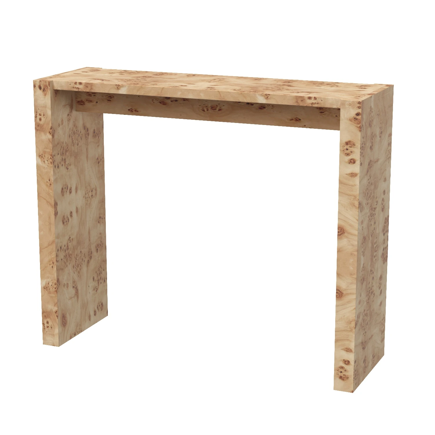 Niche Burl Wood Console Table 34in 3D Model_01
