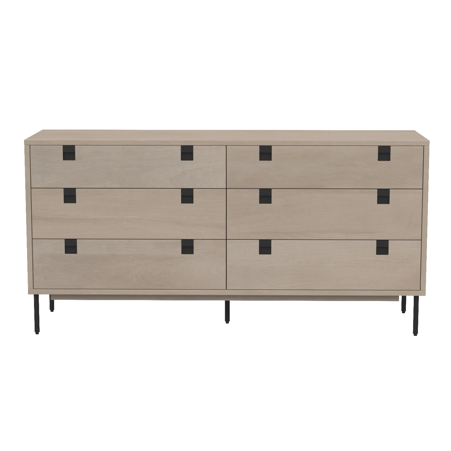 Noa Modern 6 Drawer Dresser 089602 3D Model_01