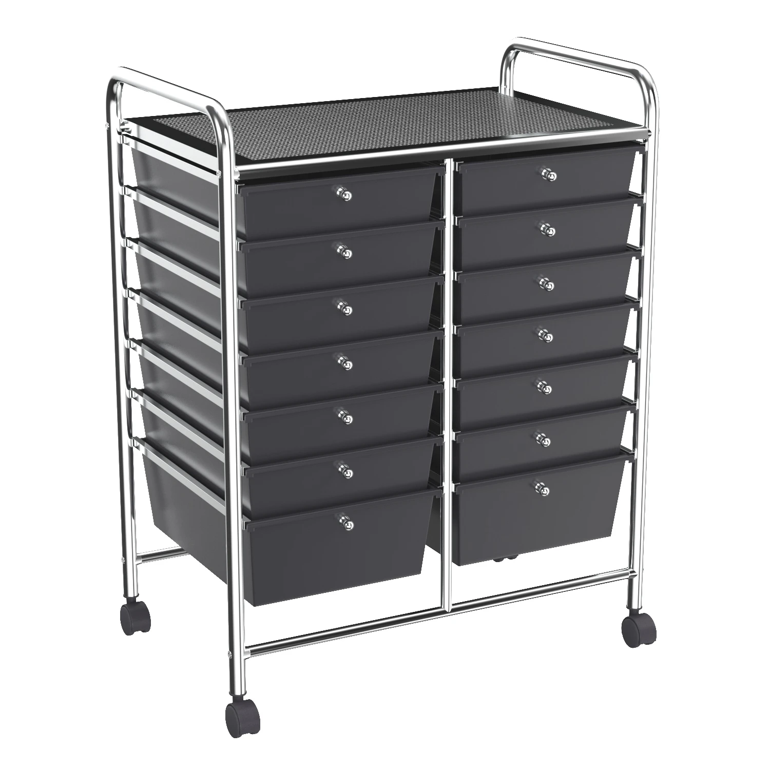 Offex Kids 14 Drawer Mobile Organizer 3D Model_01