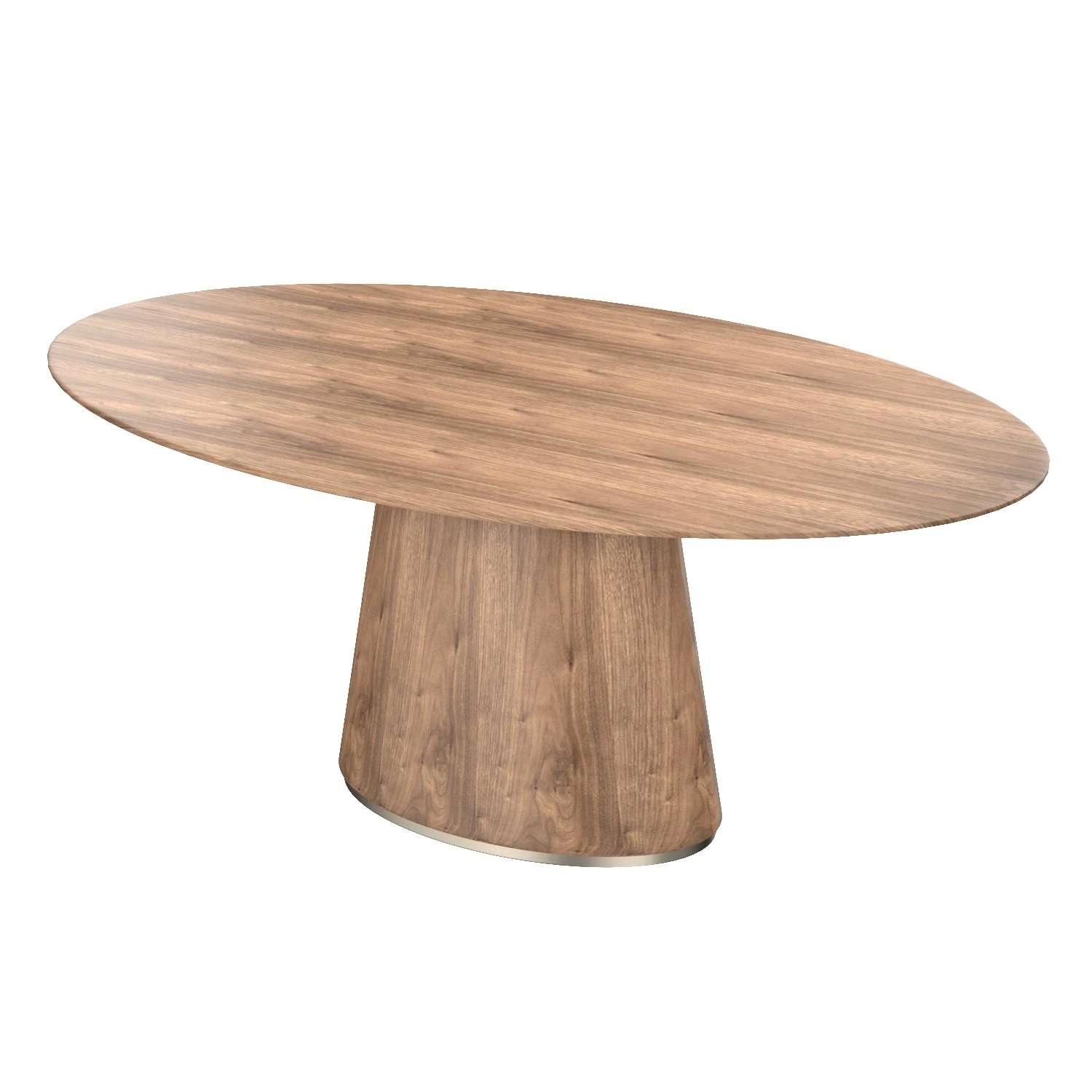 Otago Oval Dining Table Walnut 3D Model_06