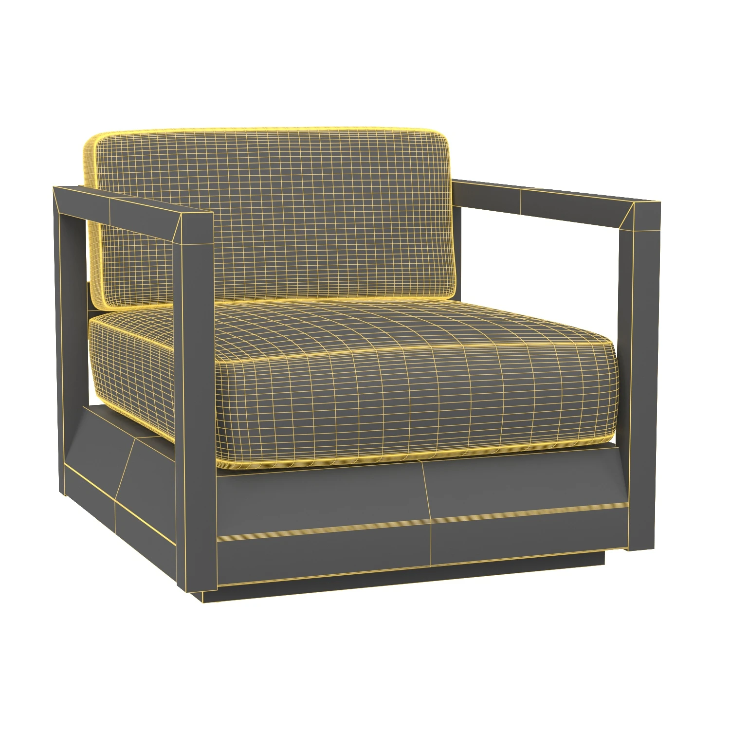 Paloma Teak Lounge Chair 3D Model_07
