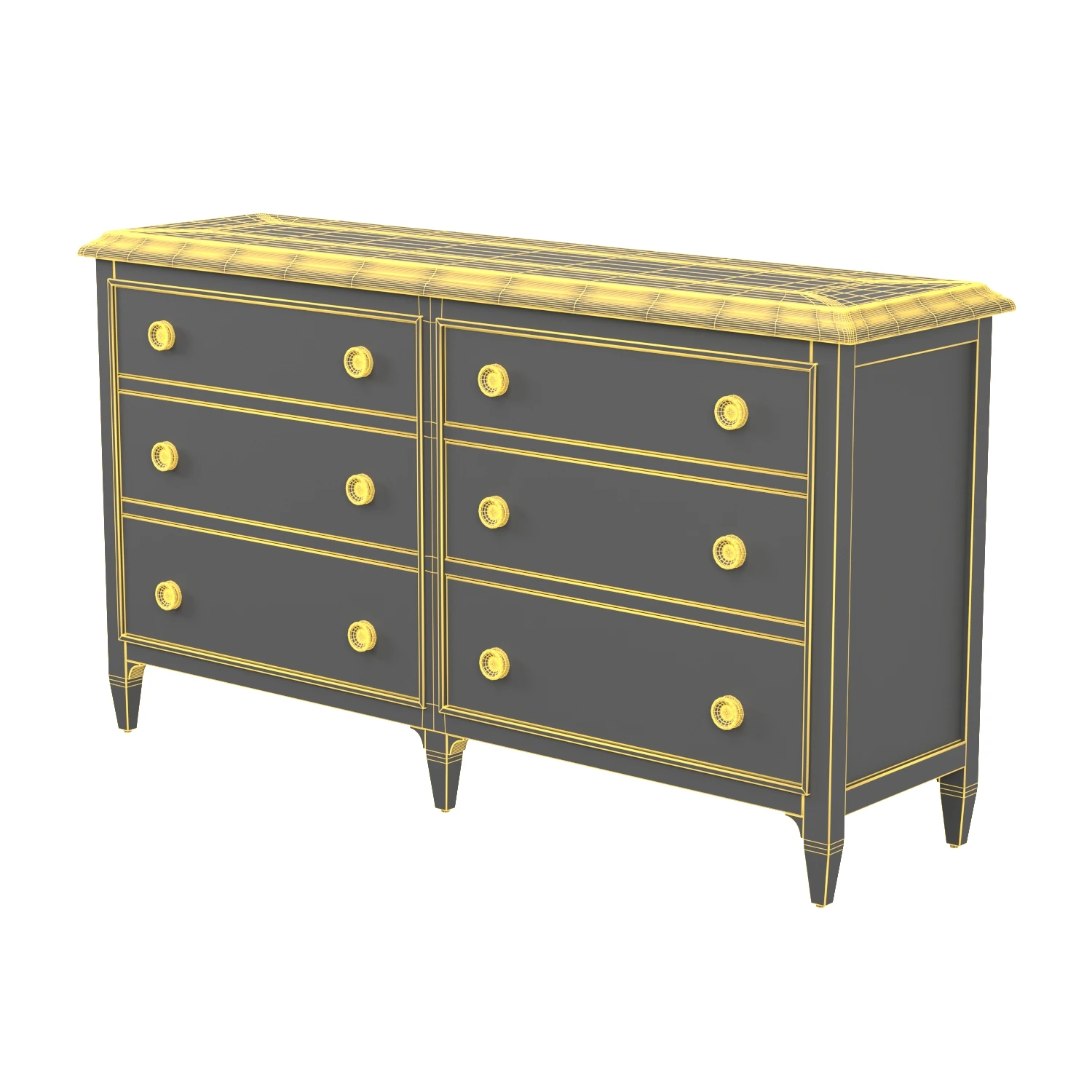 Past Forward Six Drawer Dresser U178040 3D Model_07