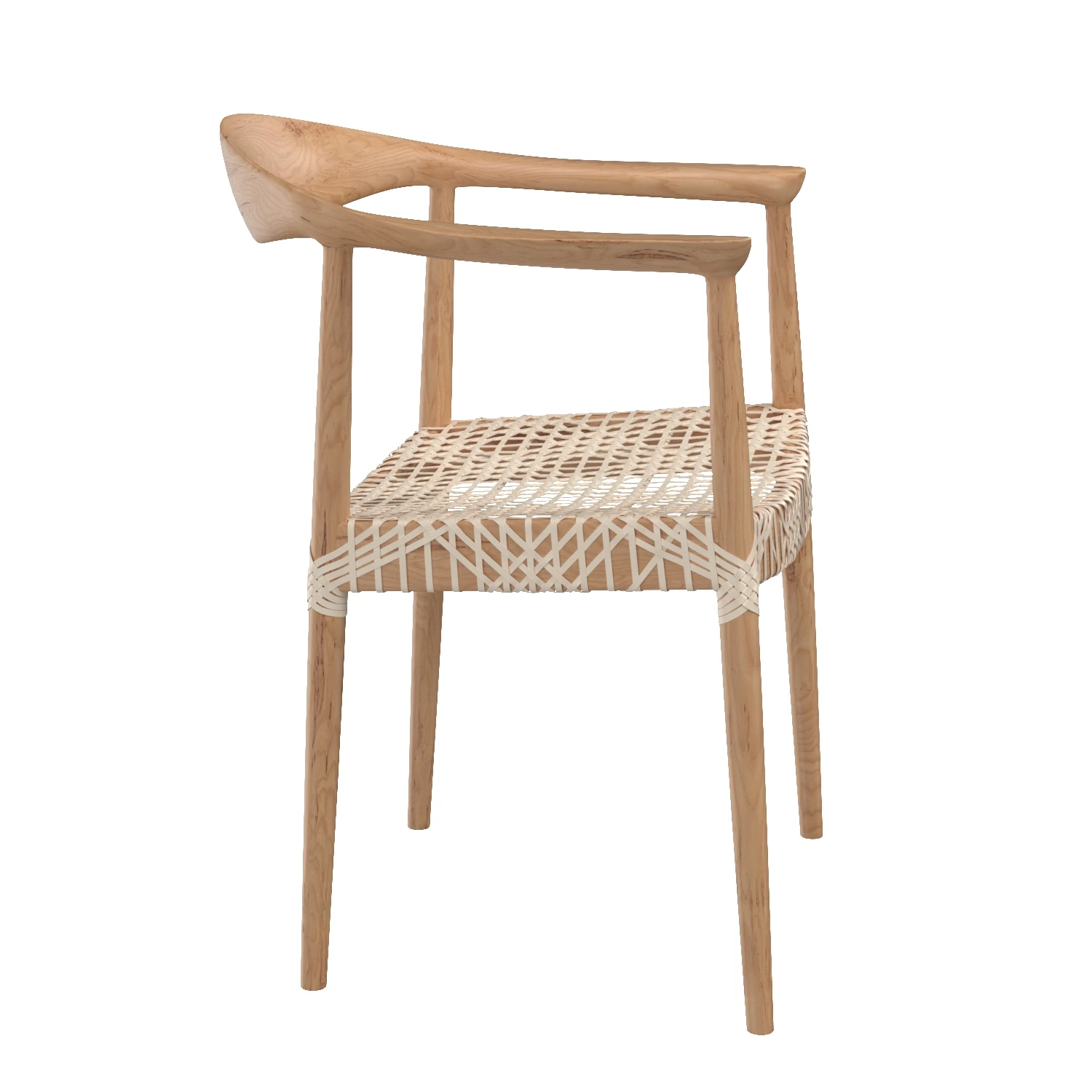 Safavieh Bandelier Nautical Woven Arm Chair 3D Model_03