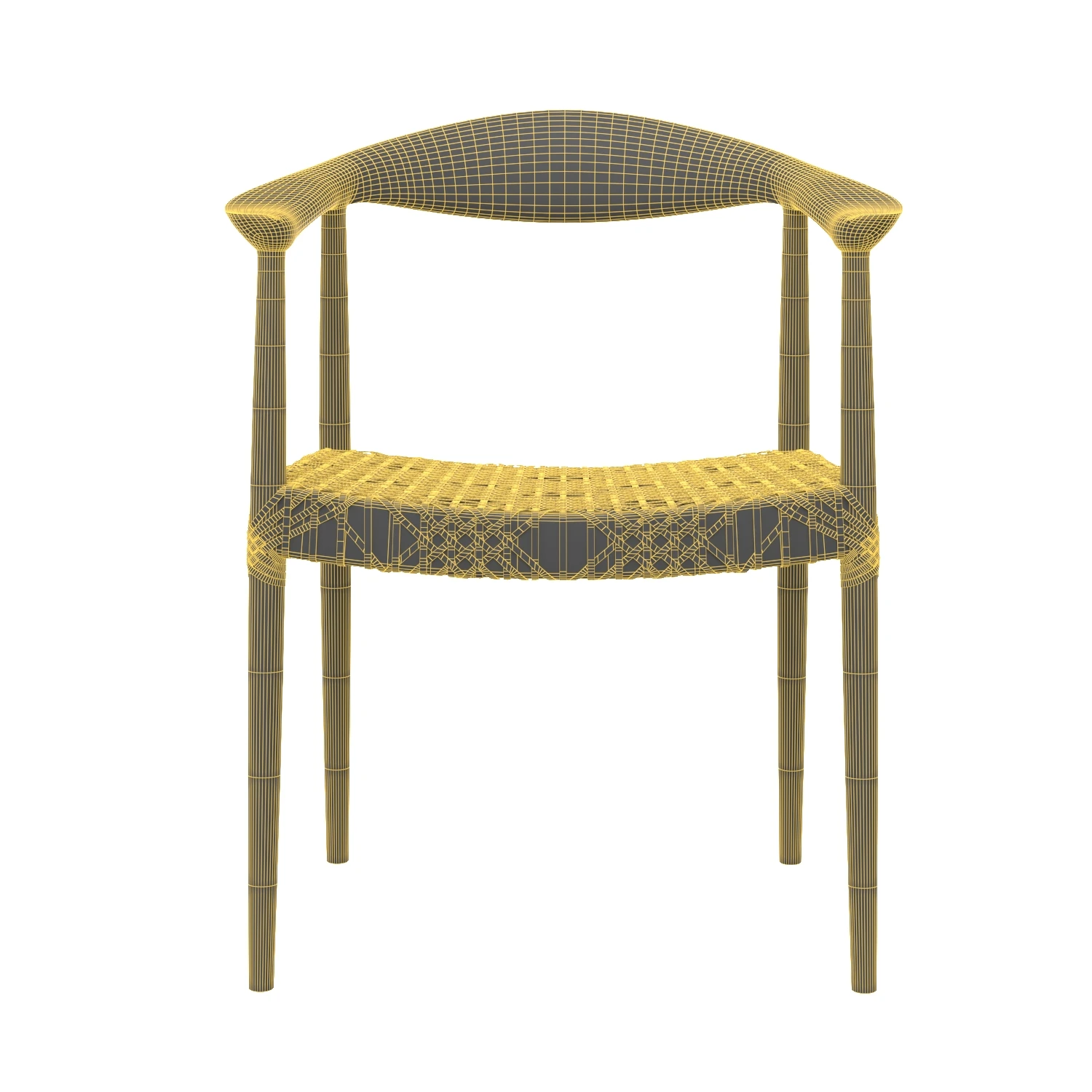 Safavieh Bandelier Nautical Woven Arm Chair 3D Model_07