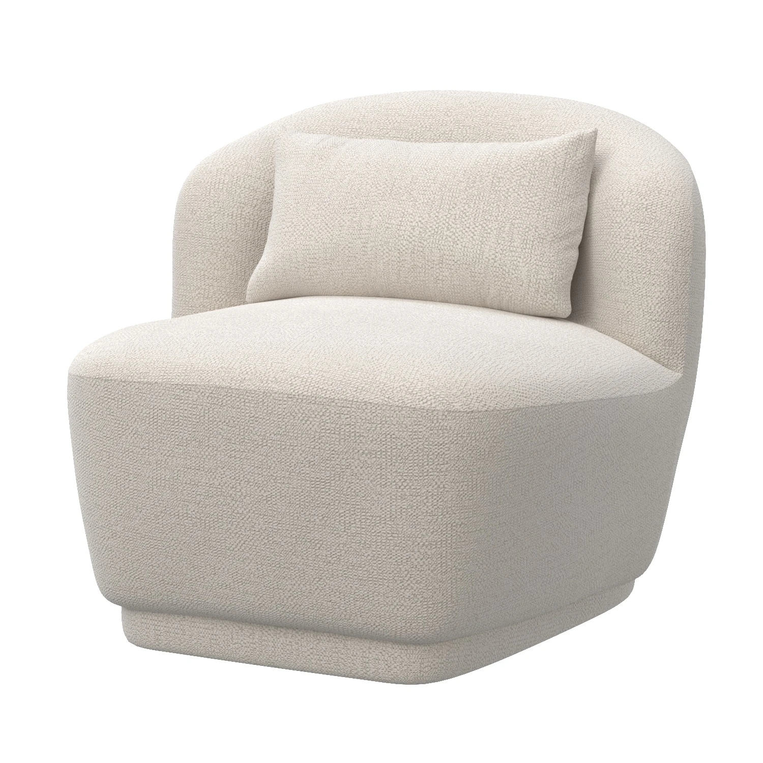 Soraya Swivel Armless Chair 3D Model_01