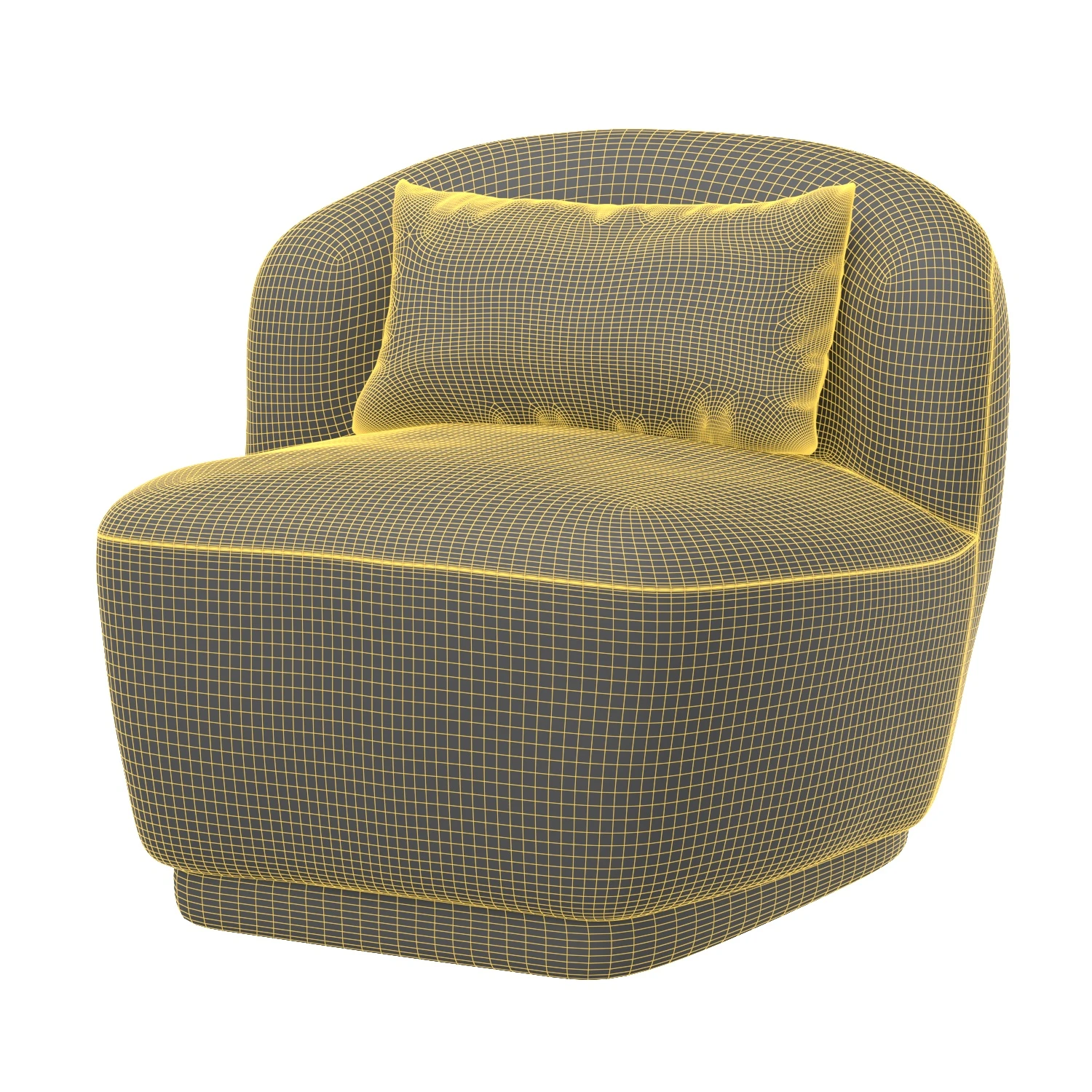 Soraya Swivel Armless Chair 3D Model_07