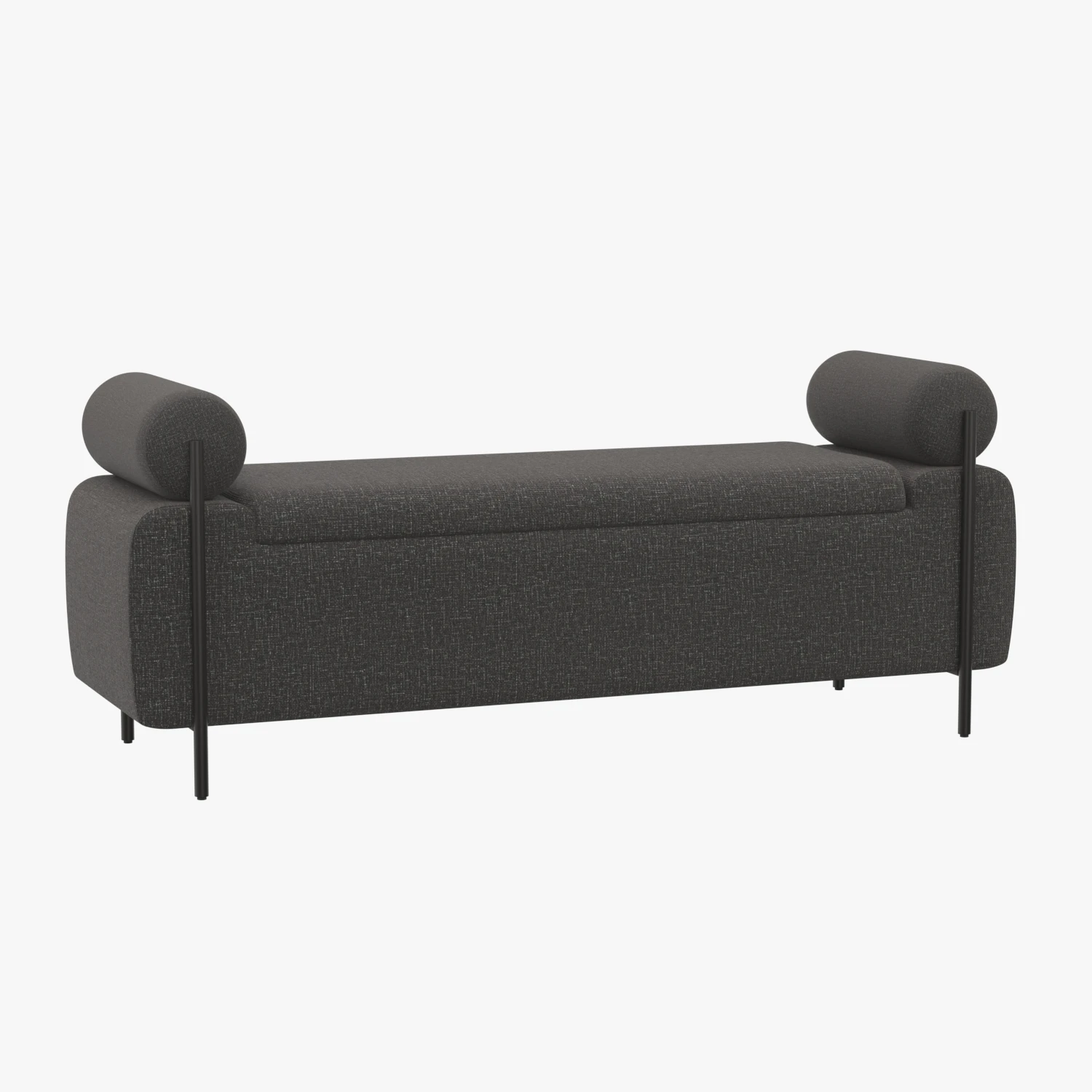 Steen Black Storage Bench 3D Model_01