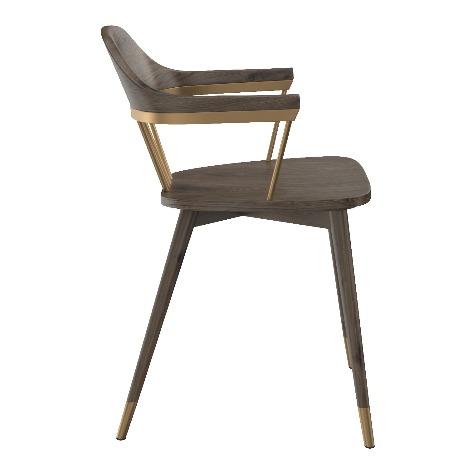 Sunpan Demi Modern Solid Oak Wood Dining Chair 3D Model_03