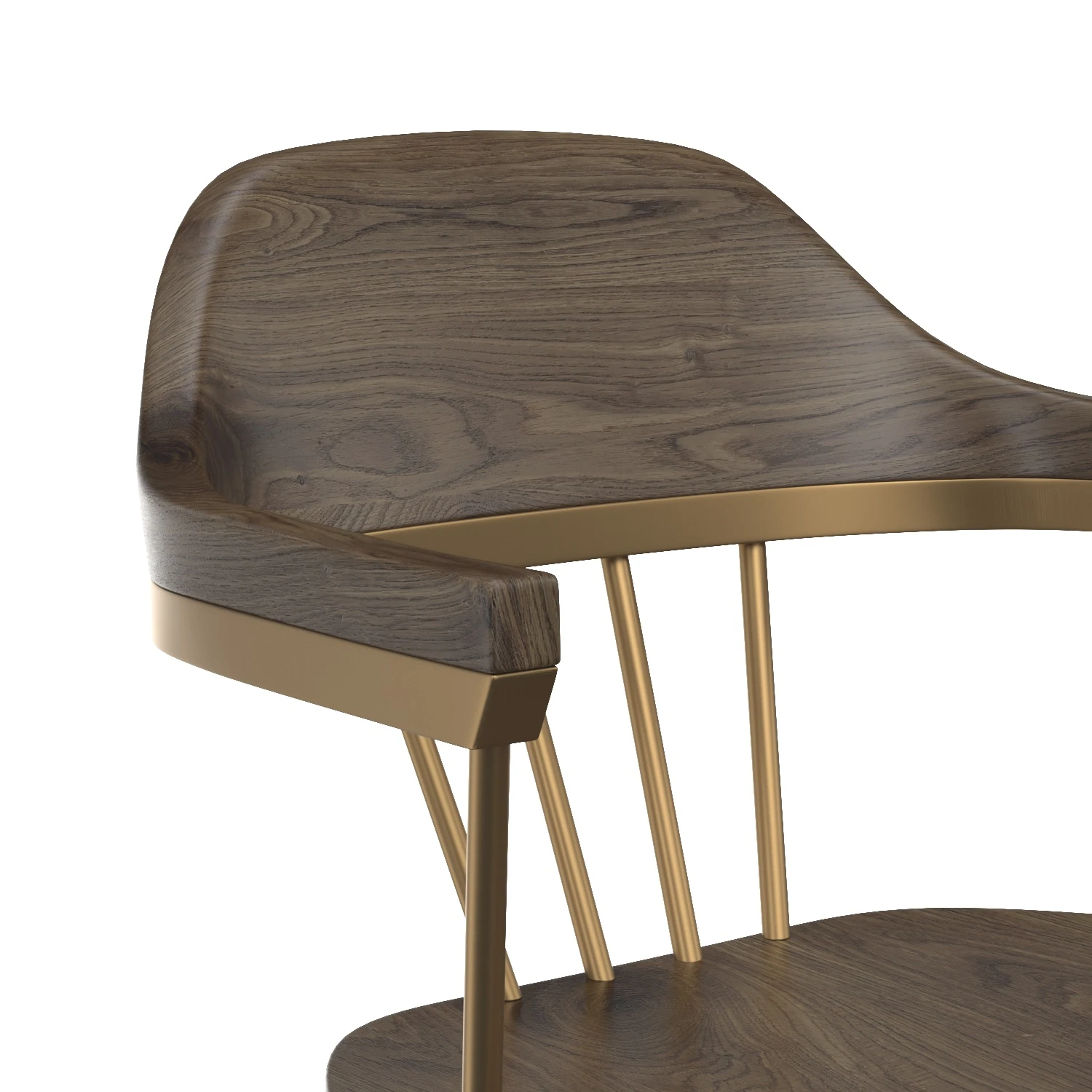 Sunpan Demi Modern Solid Oak Wood Dining Chair 3D Model_05