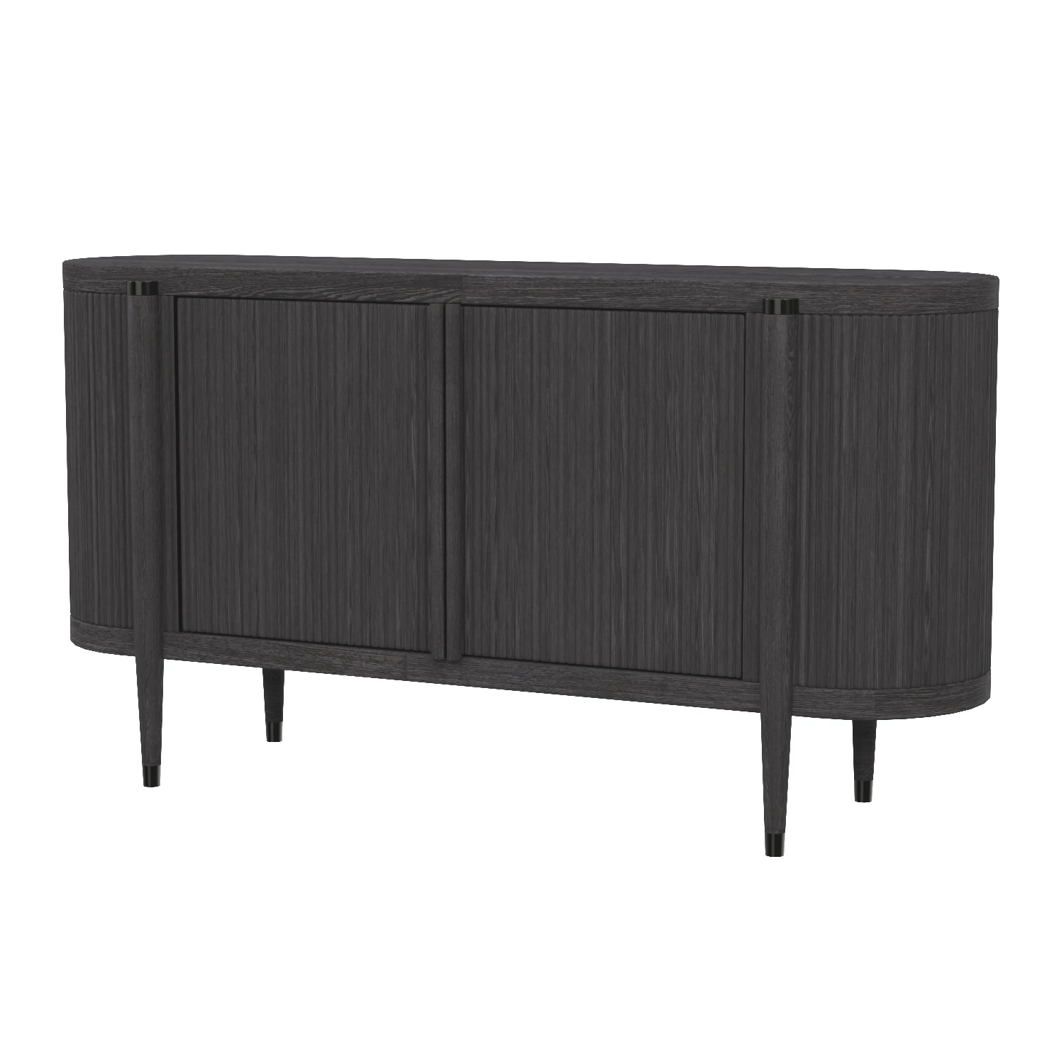 Tambour Cabinet - Black Ceruse 3D Model_01