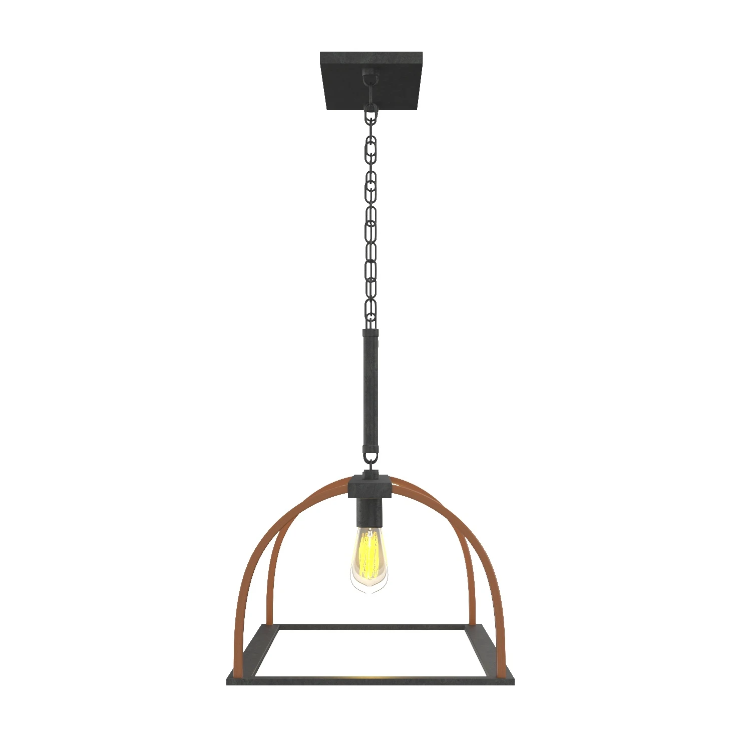 Trestle 4 Light 33 inch Gilded Iron Island Pendant Ceiling Light 3D Model_03