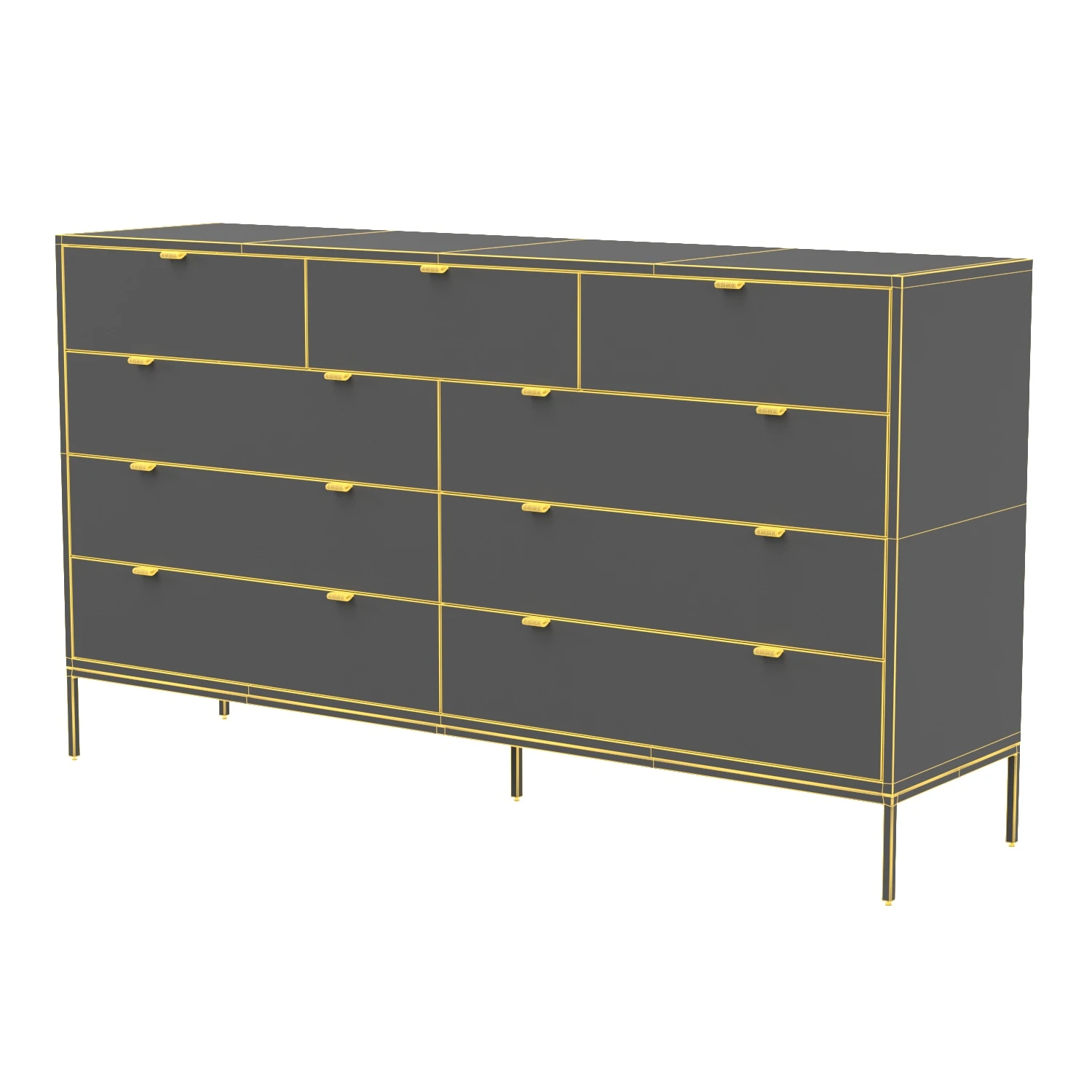 Trey 9 Drawer Dresser 3D Model_07