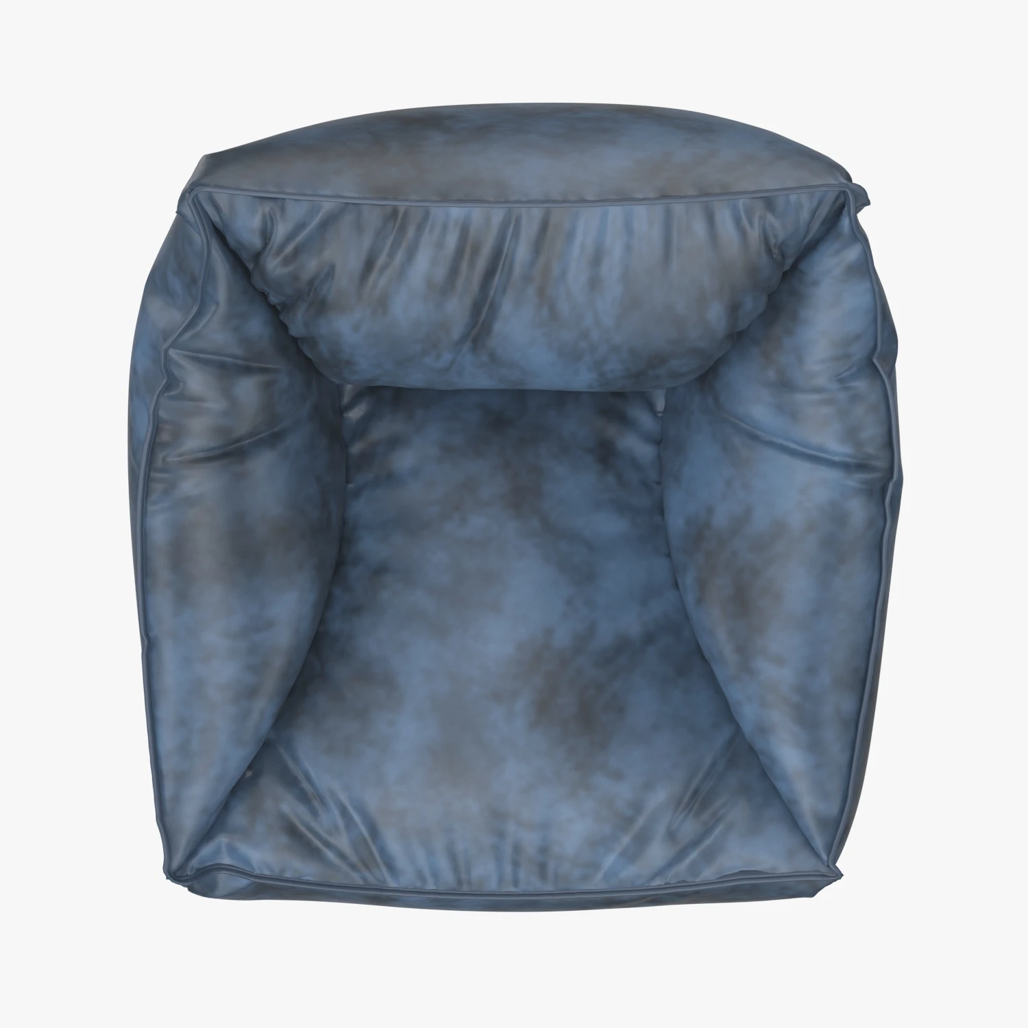 Vegan Leather Navy Modern Lounger 3D Model_04