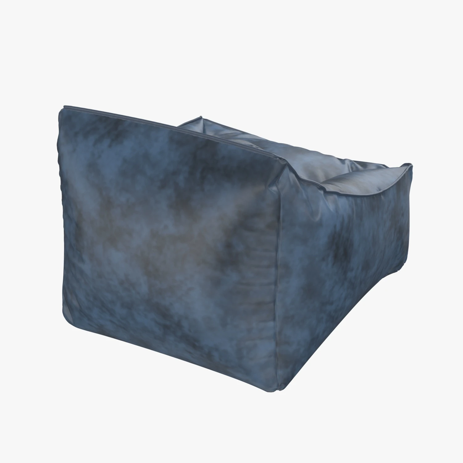 Vegan Leather Navy Modern Lounger 3D Model_06