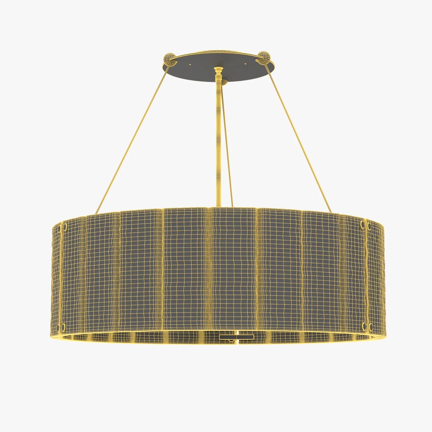 Willamette 32in Clear Fluted Glass Chandelier 3D Model_07