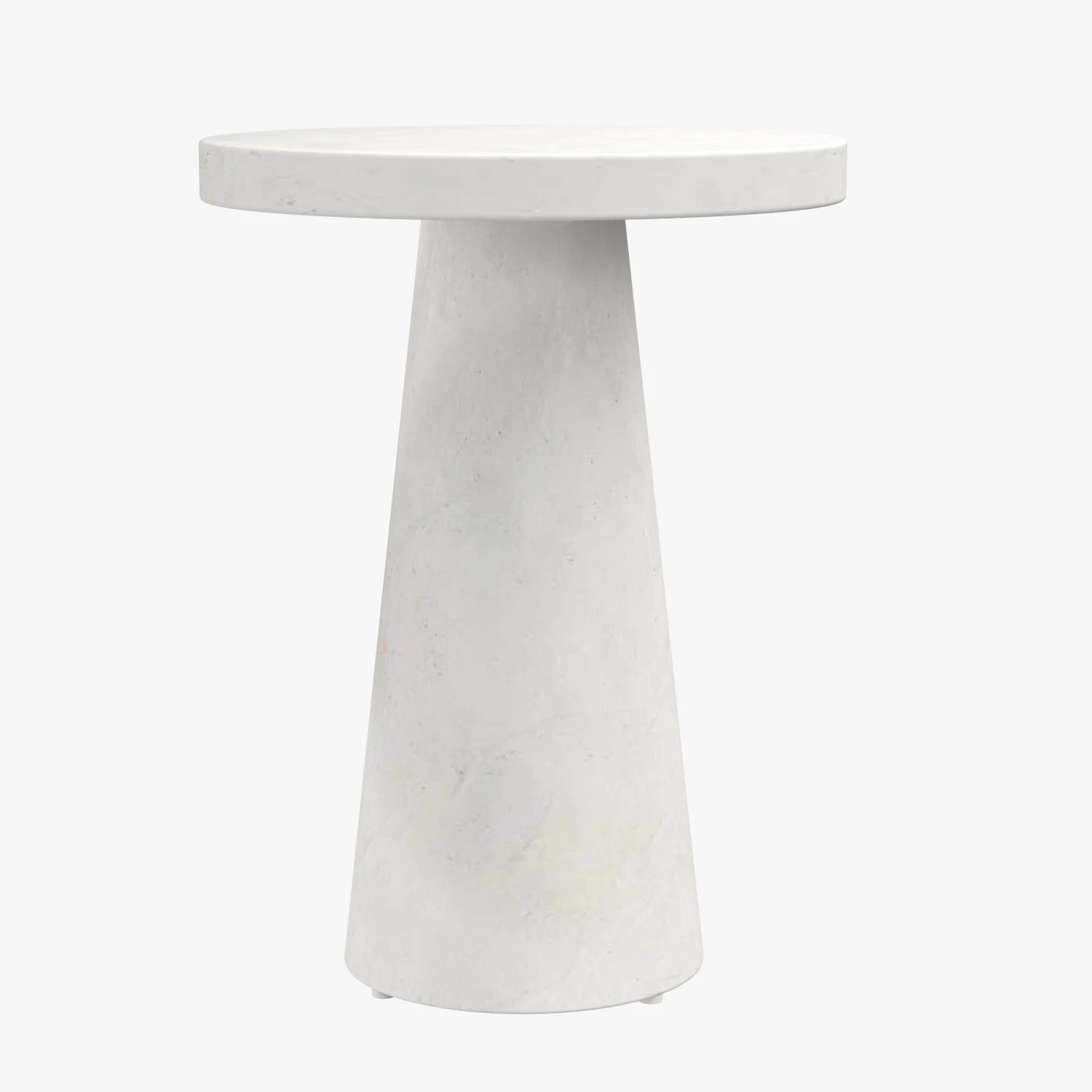 Willy Plaster Round Pedestal Side Table 3D Model_03