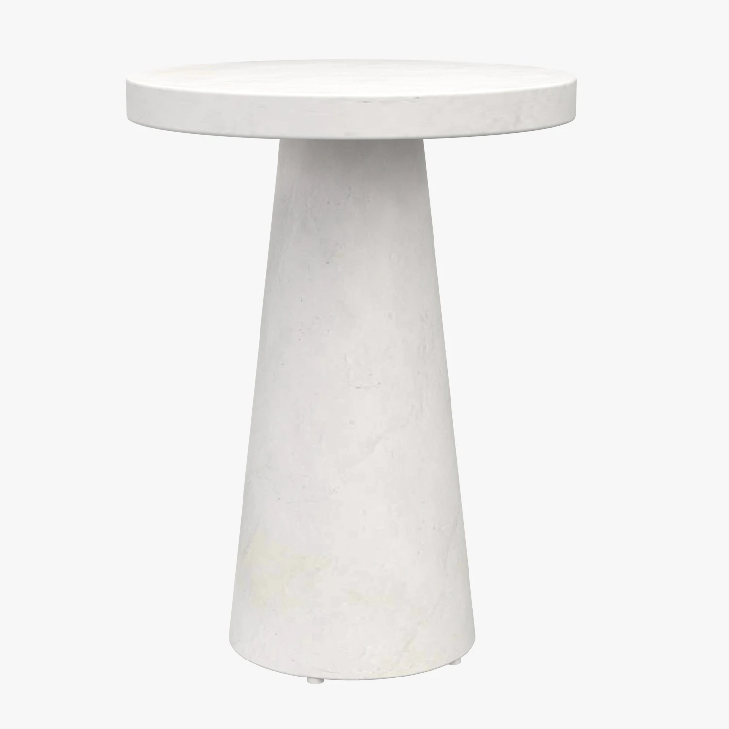 Willy Plaster Round Pedestal Side Table 3D Model_01