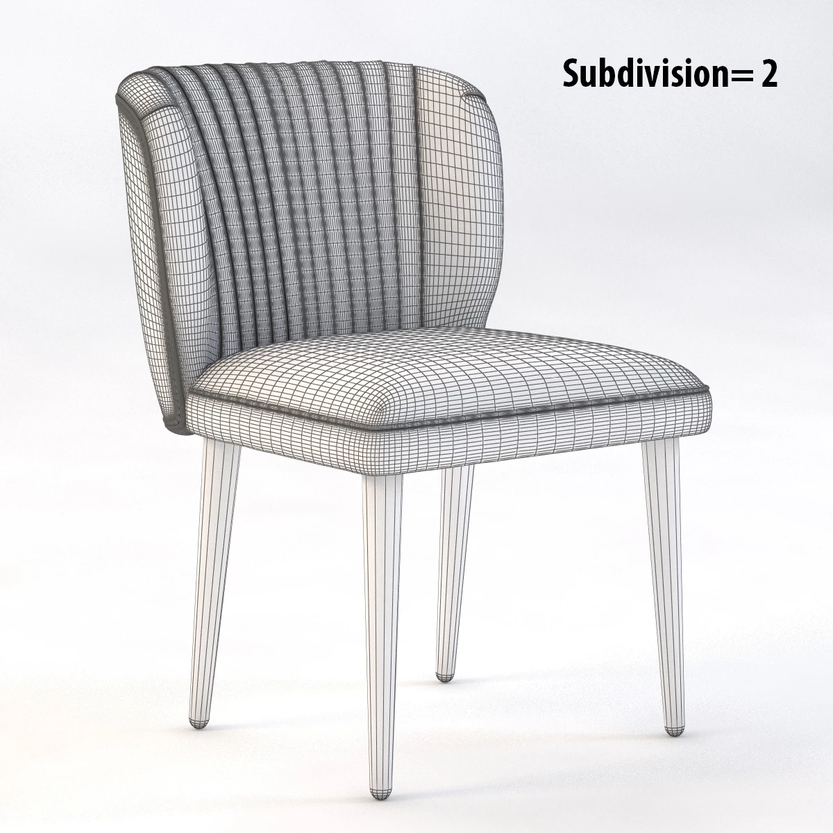 Bakairi Dining Chair by Brabbu 3D Model_09