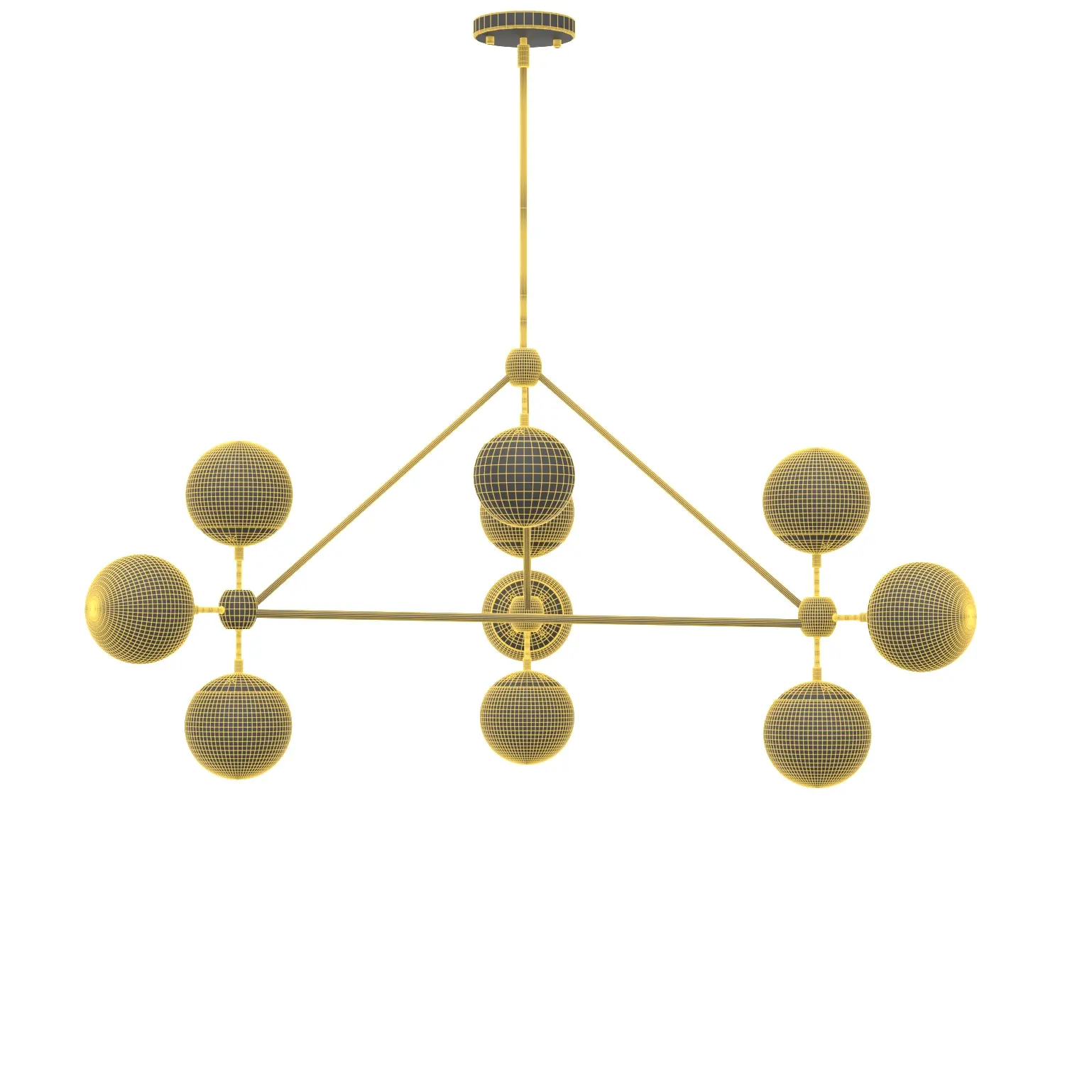 Possini Euro Gable 10-Light Modern Chandelier 3D Model_07