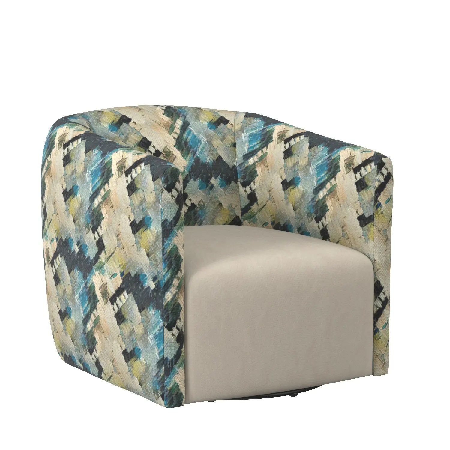 Aline Swivel Chair 3D Model_01