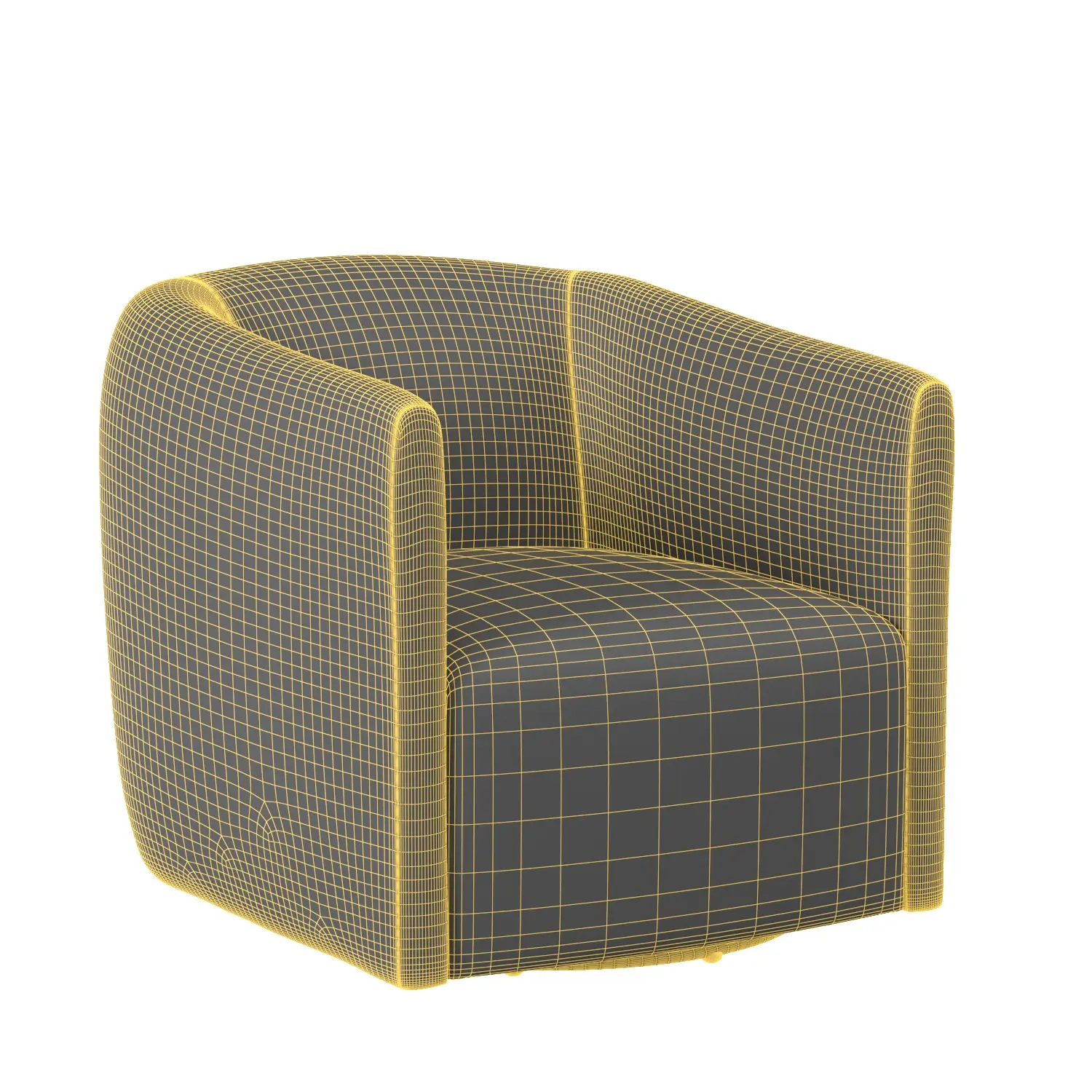 Aline Swivel Chair 3D Model_07