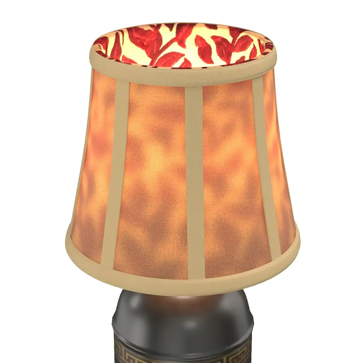 An English Black and Gilt-Decorated Tole Tea Canister Lamp 3D Model_04