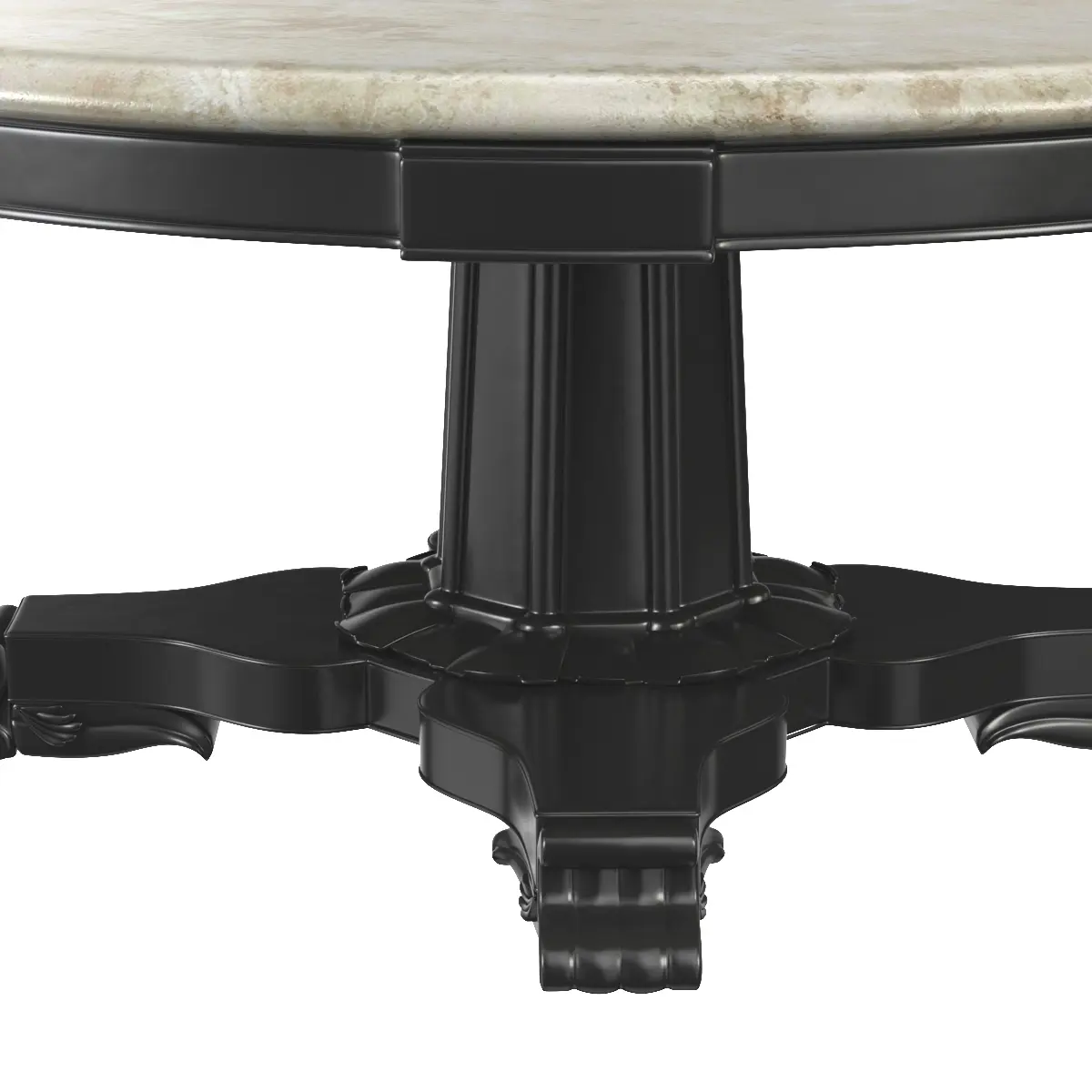 Anglo-Indian Marble and Ebonized Mahogany Centre Table 3D Model_05