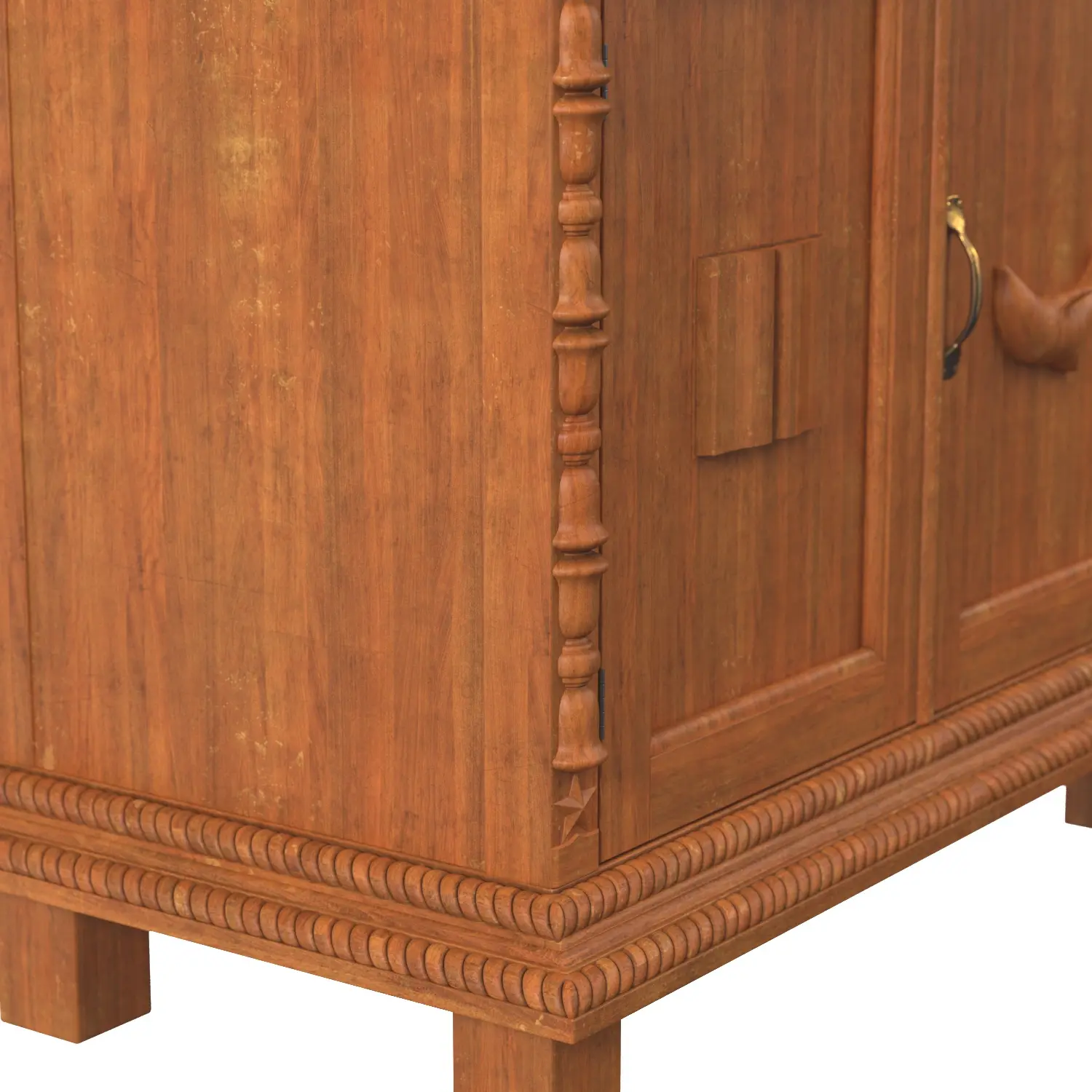 Antique Two Door Buffet Cabinet 3D Model_05