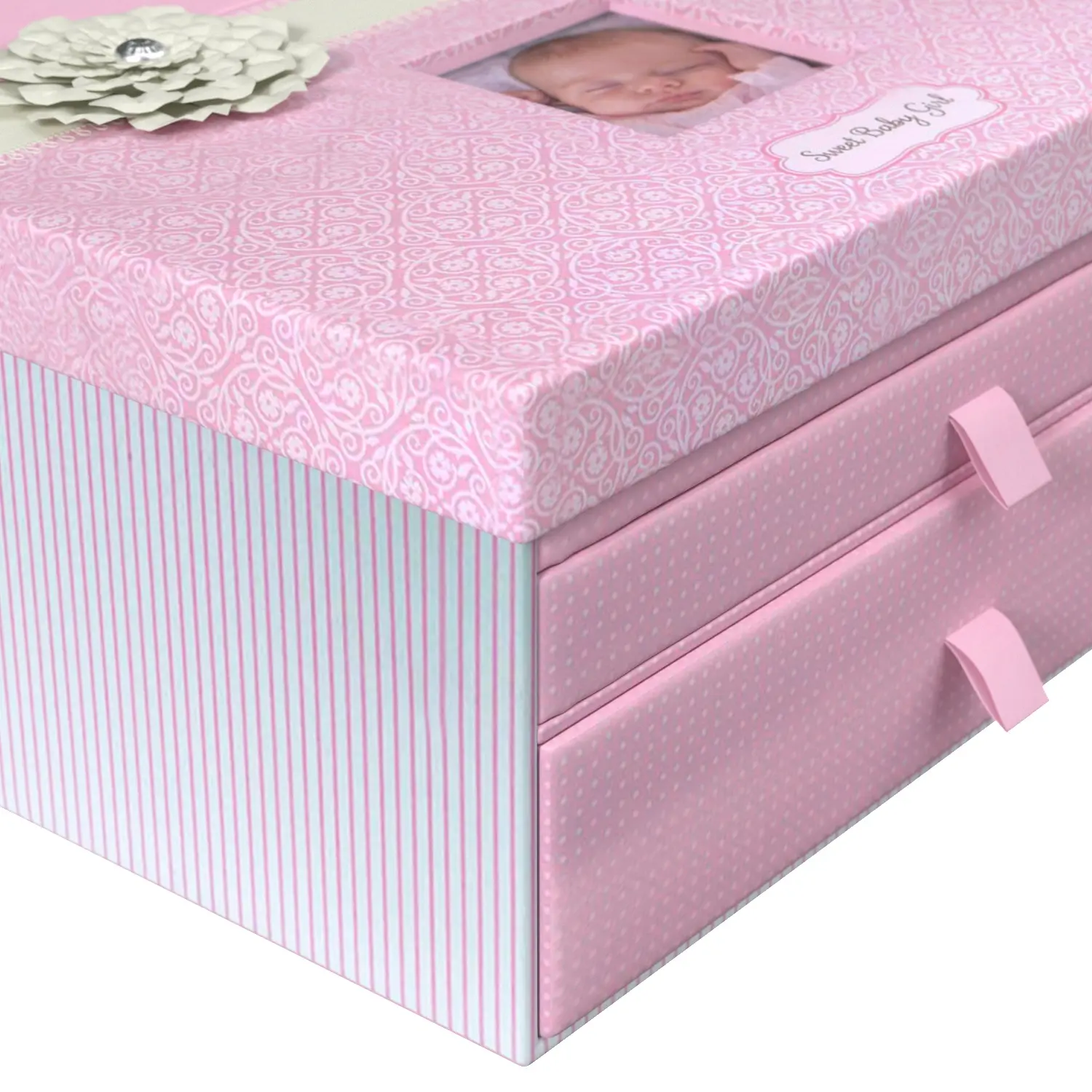 C R Gibson Pink Baby Girl Large Keepsake Box 3D Model_05