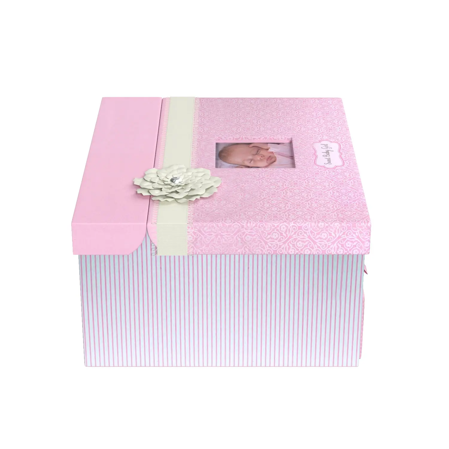 C R Gibson Pink Baby Girl Large Keepsake Box 3D Model_03