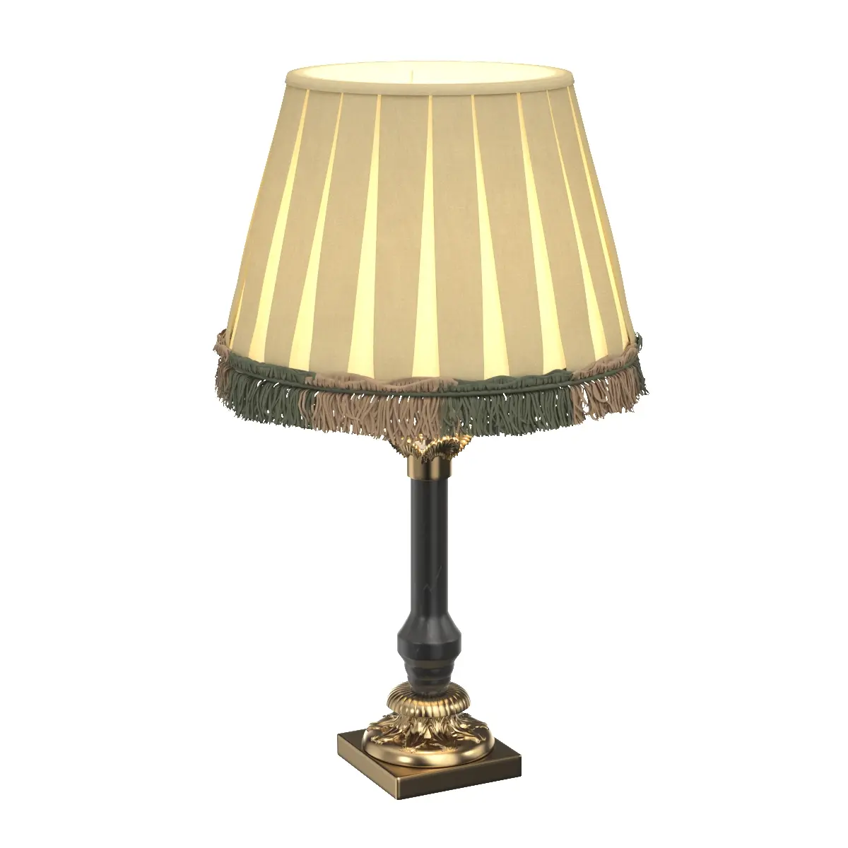 Carla Lampshade Decorative Trim Table Lamp 3D Model_01