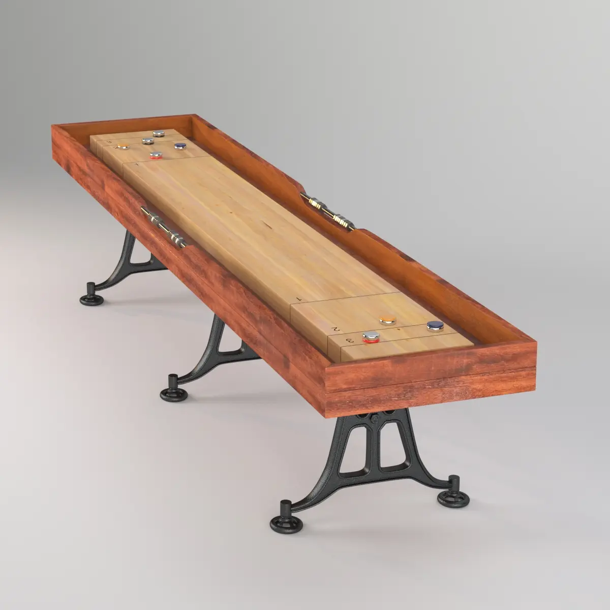 District Eight 12ft Shuffleboard Table 3D Model_03