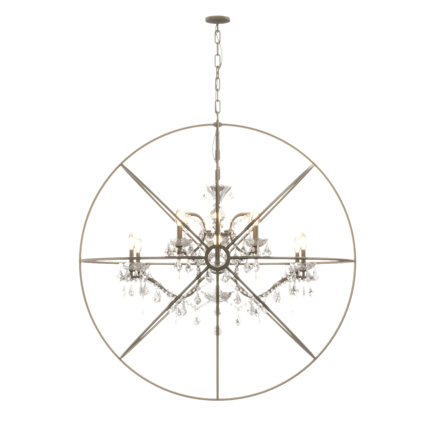 Geneva 18 Light 44 inch Wide Crystal Chandelier 3D Model_03