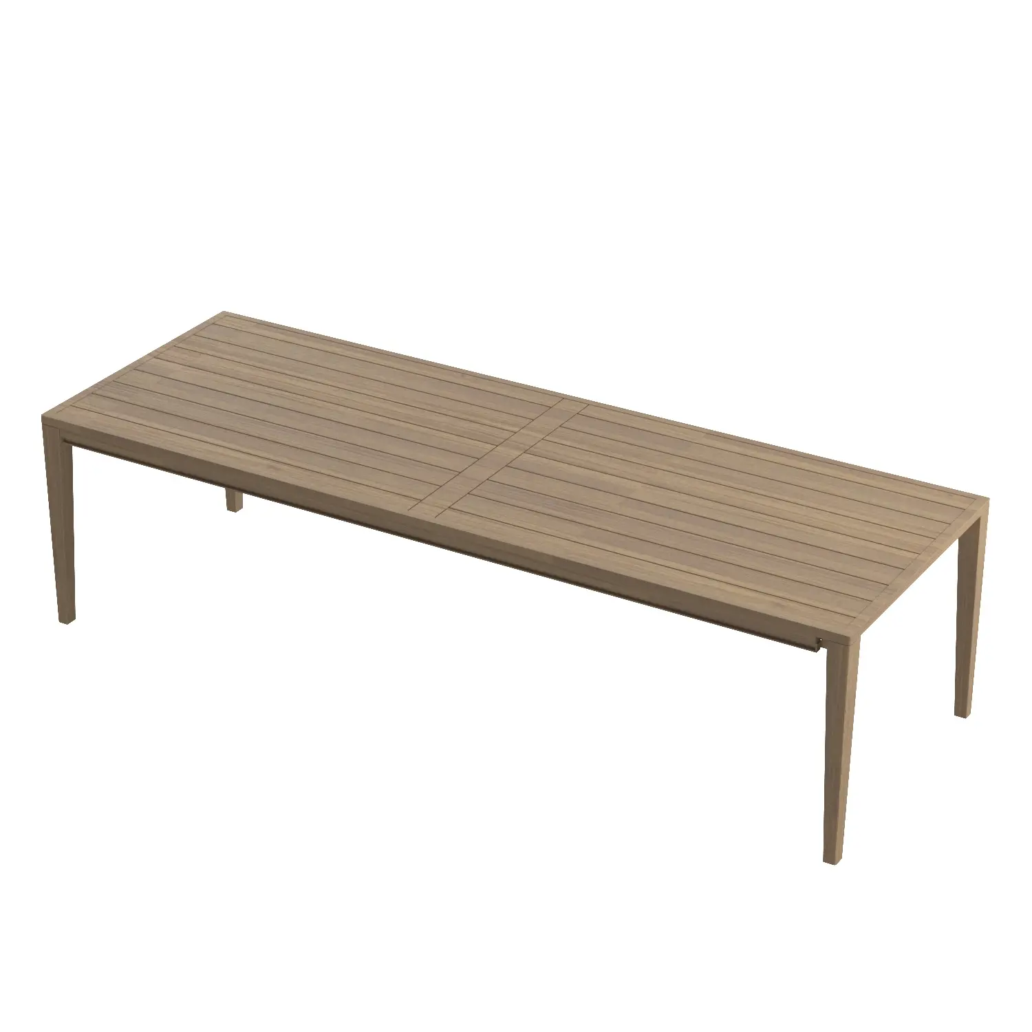 Greystone Teak Rectangular Dining Table 3D Model_06