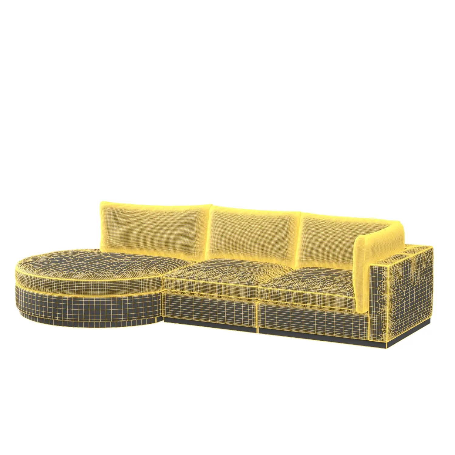 Jagger 3 Piece Sectional 3D Model_07