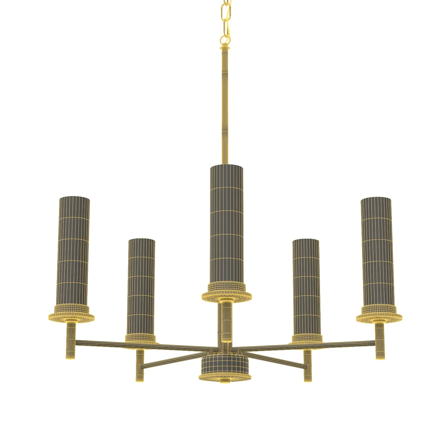 Kellwyn Collection Five-Light Transitional Style Chandelier 3D Model_07