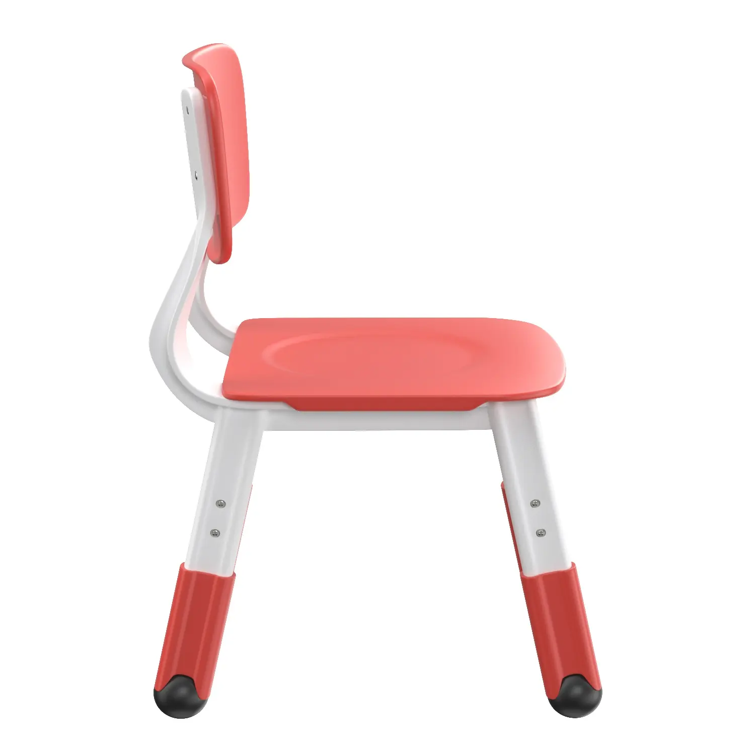 Kids Adjustable Seat Height Chair Red 3D Model_04