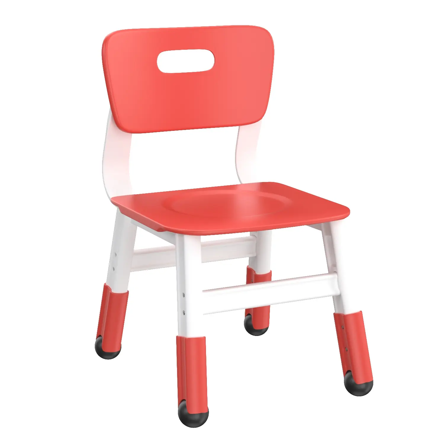 Kids Adjustable Seat Height Chair Red 3D Model_01