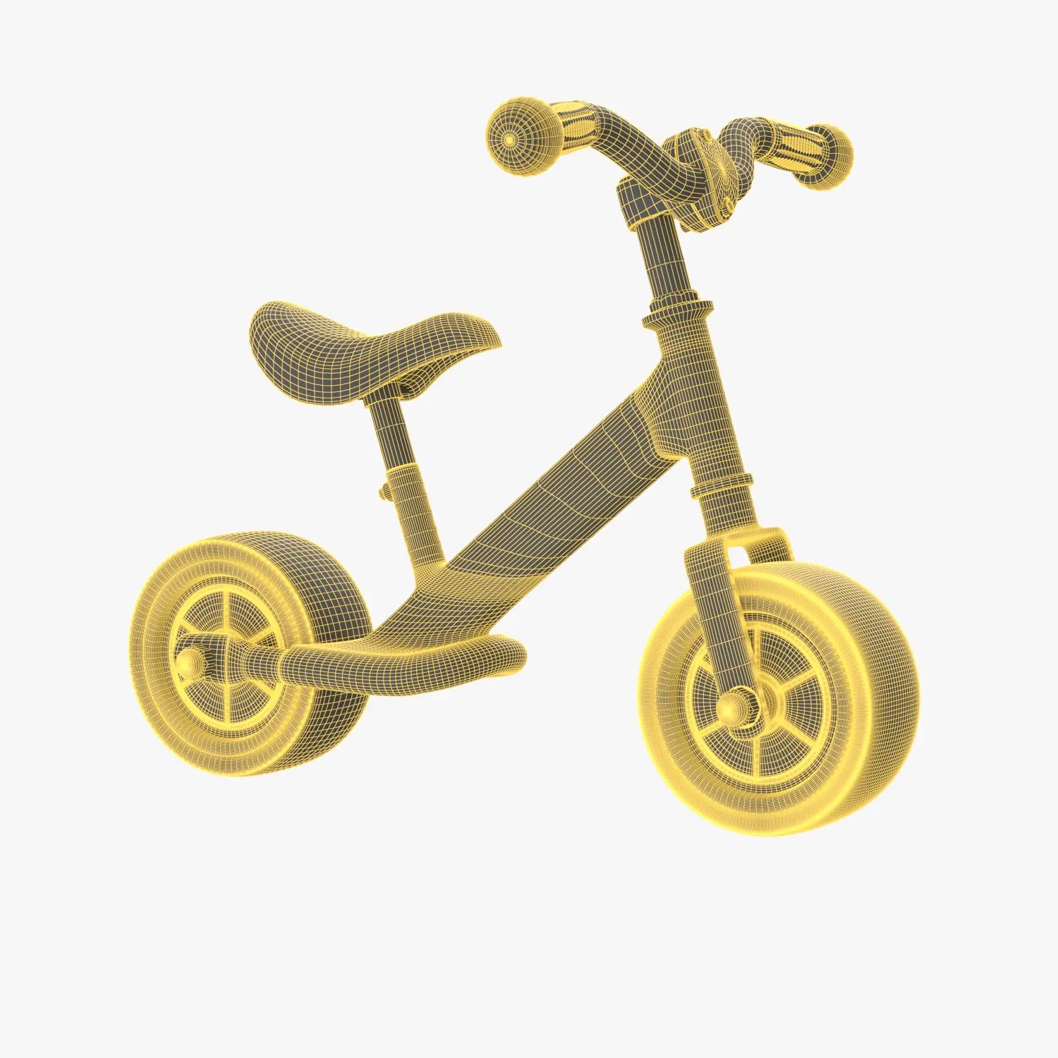 Pedal Balance Bike Walking Bicycle for Kids 3D Model_07
