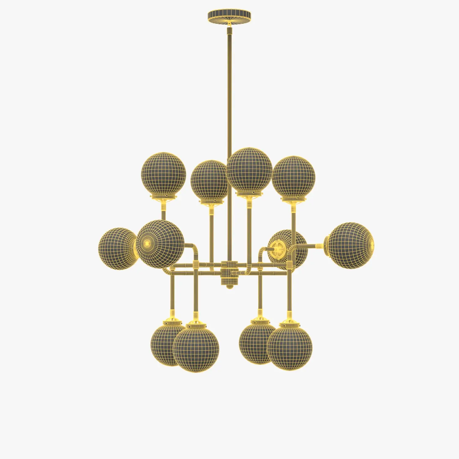 Sale Restoration Hardware Bistro Globe Clear Glass Chandelier 3D Model_07