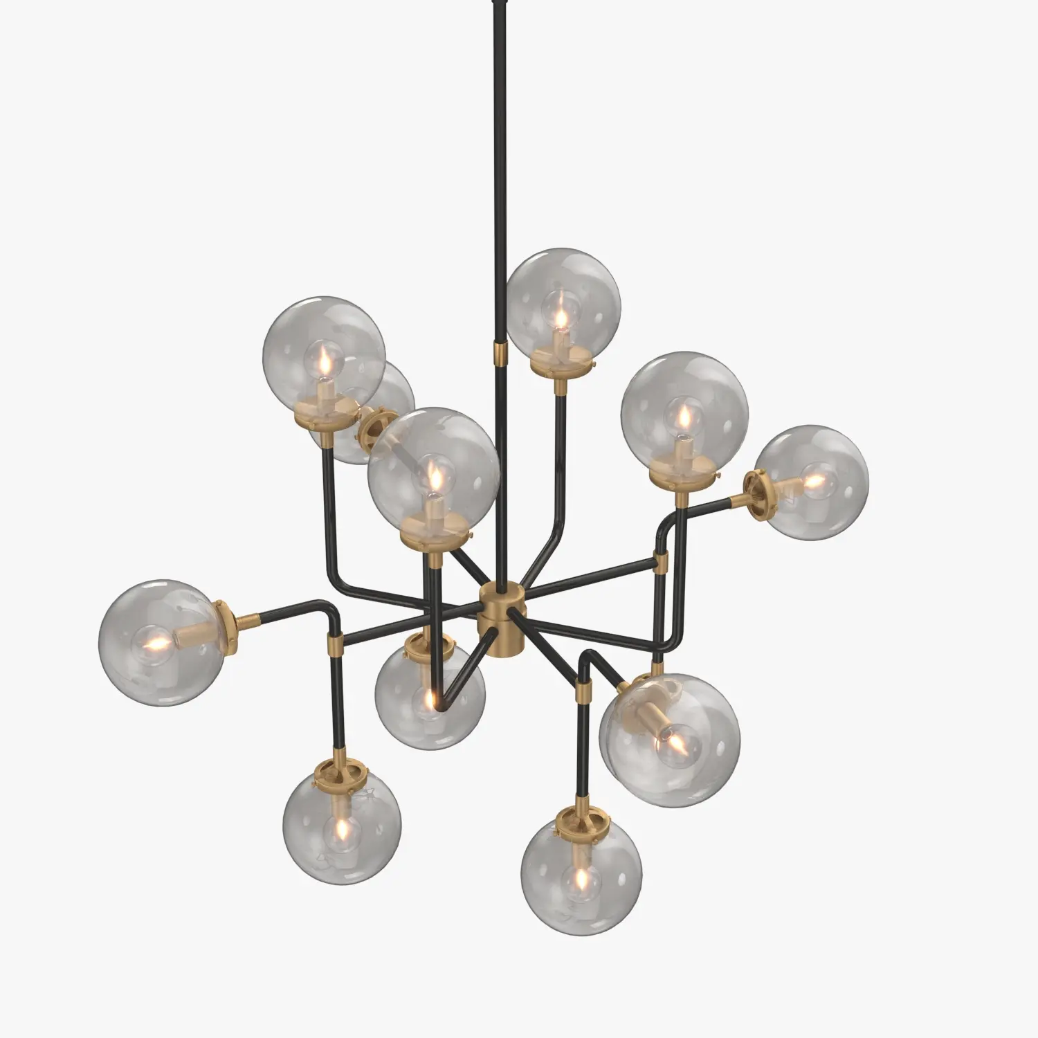 Sale Restoration Hardware Bistro Globe Clear Glass Chandelier 3D Model_06