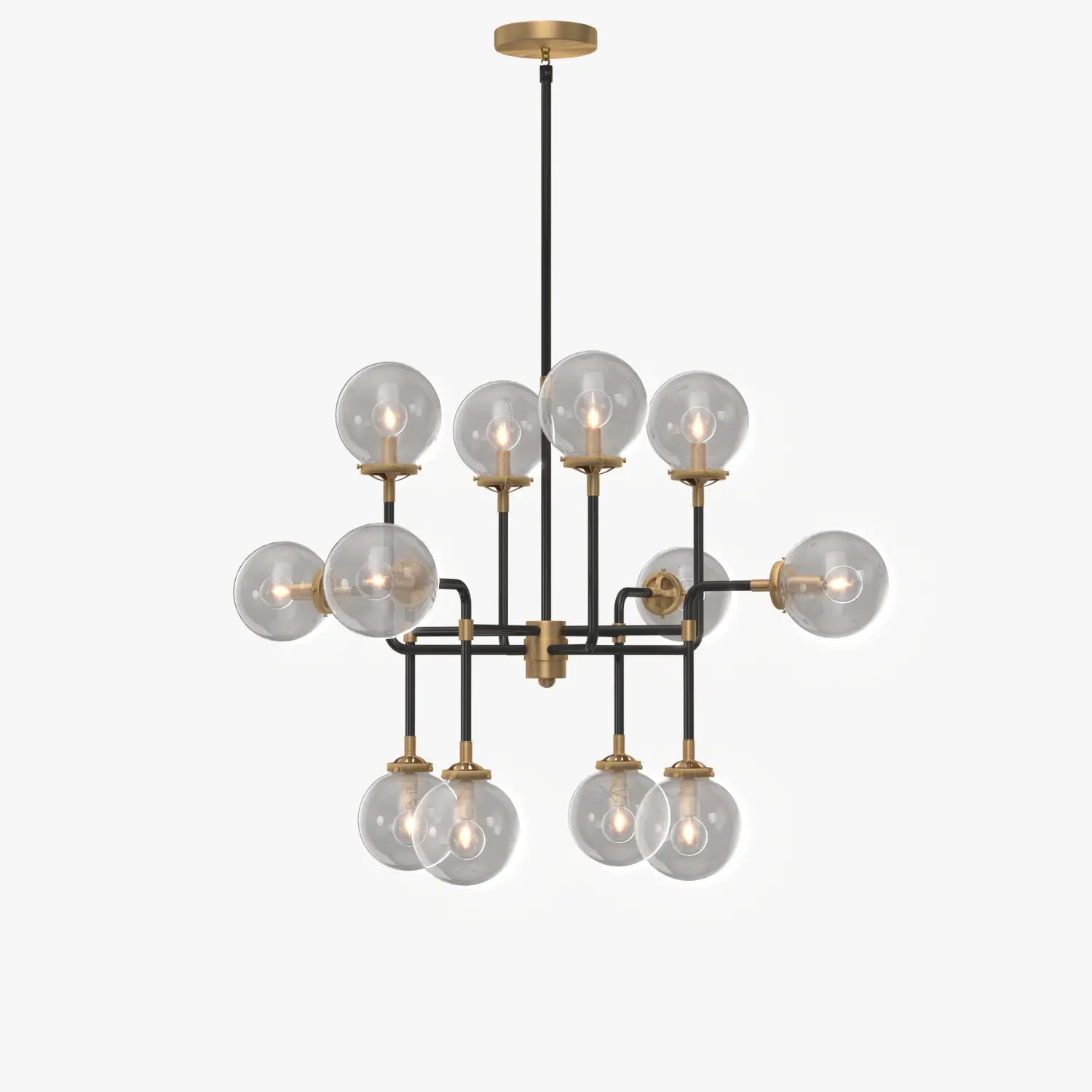 Sale Restoration Hardware Bistro Globe Clear Glass Chandelier 3D Model_01