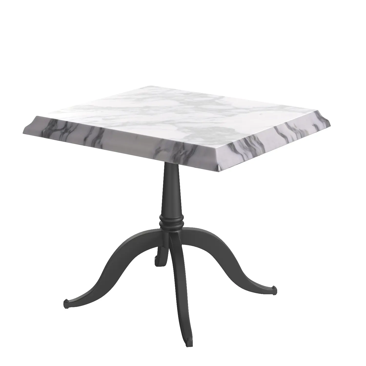 Square Stone Dining Table 3D Model_06
