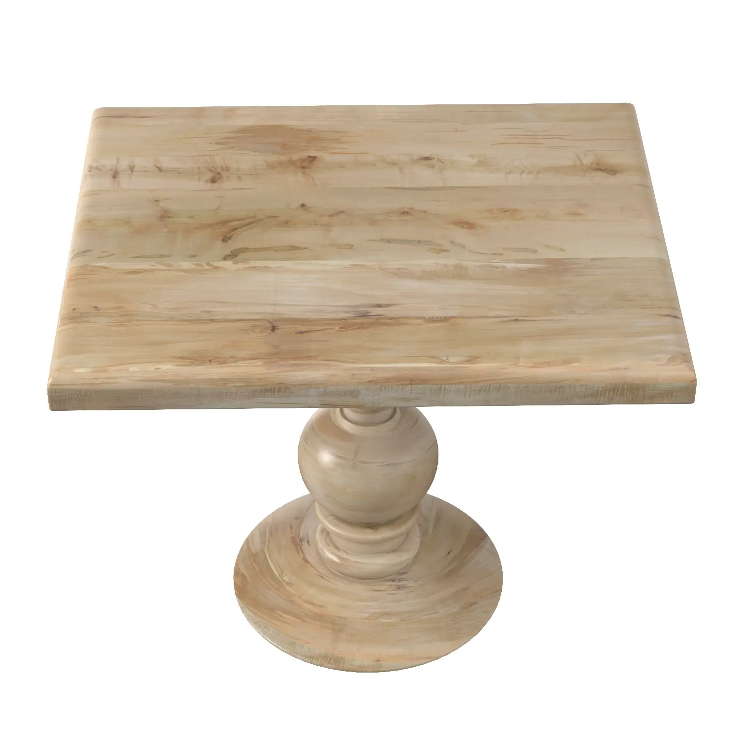 Square Wood Dining Table 3D Model_03