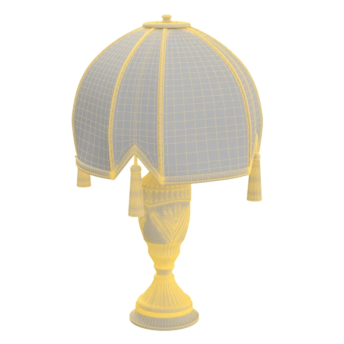 Superb Tall Spanish Glass Table Lamp 3D Model_07