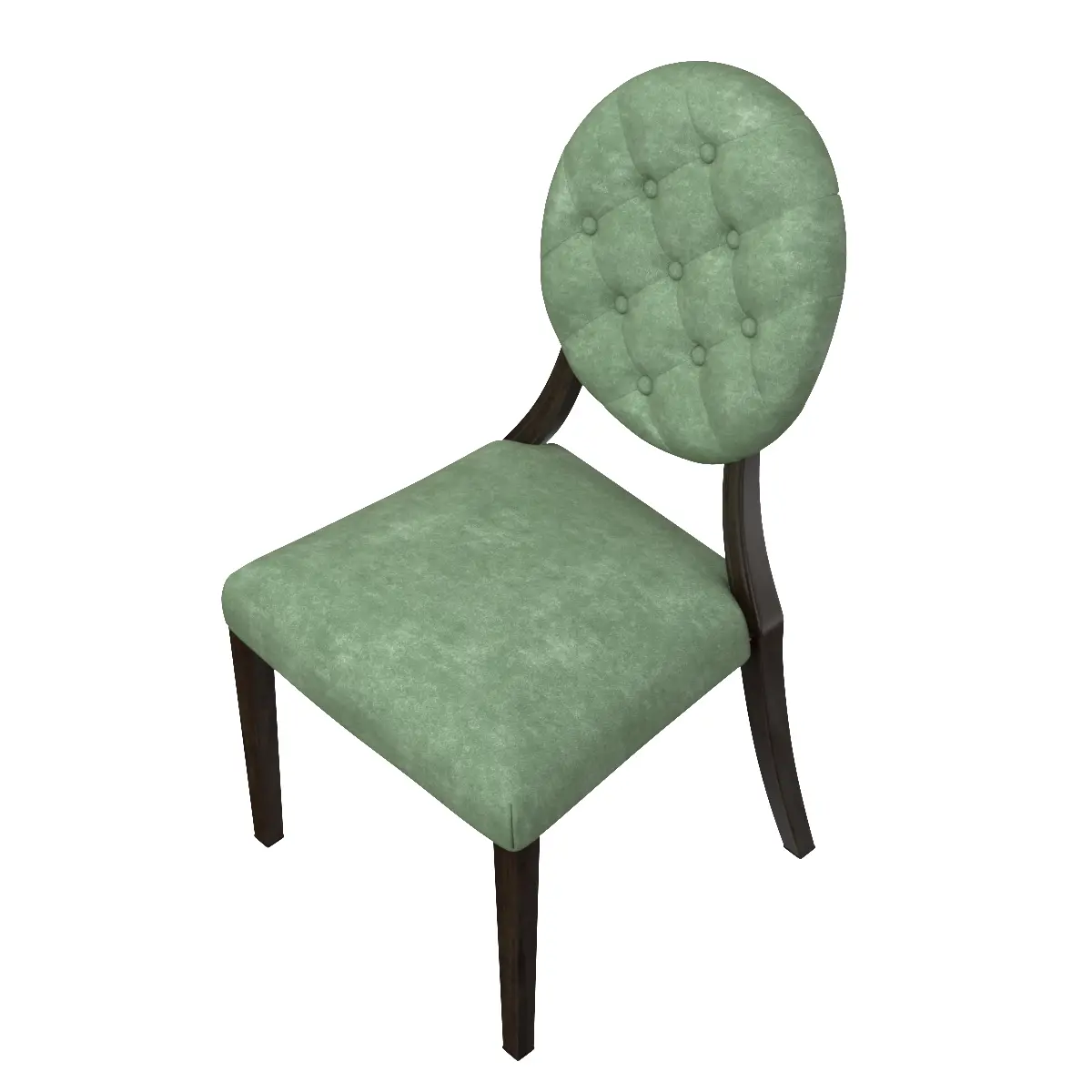 Vintage Tufted Back Performance Velvet Dining Chair 3D Model_03