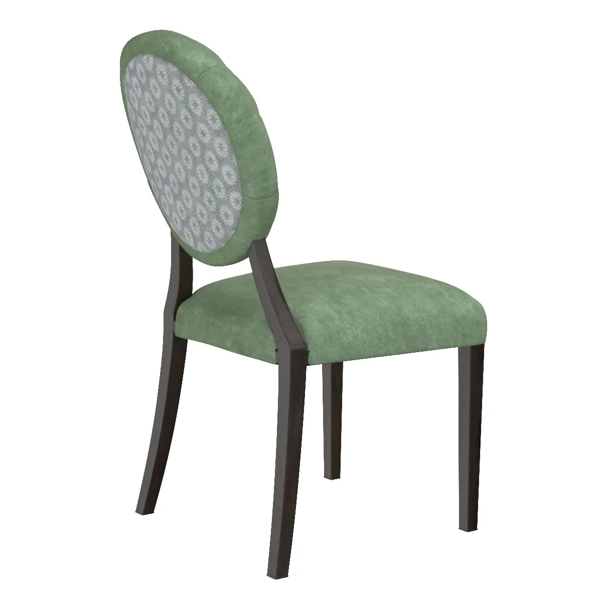 Vintage Tufted Back Performance Velvet Dining Chair 3D Model_04