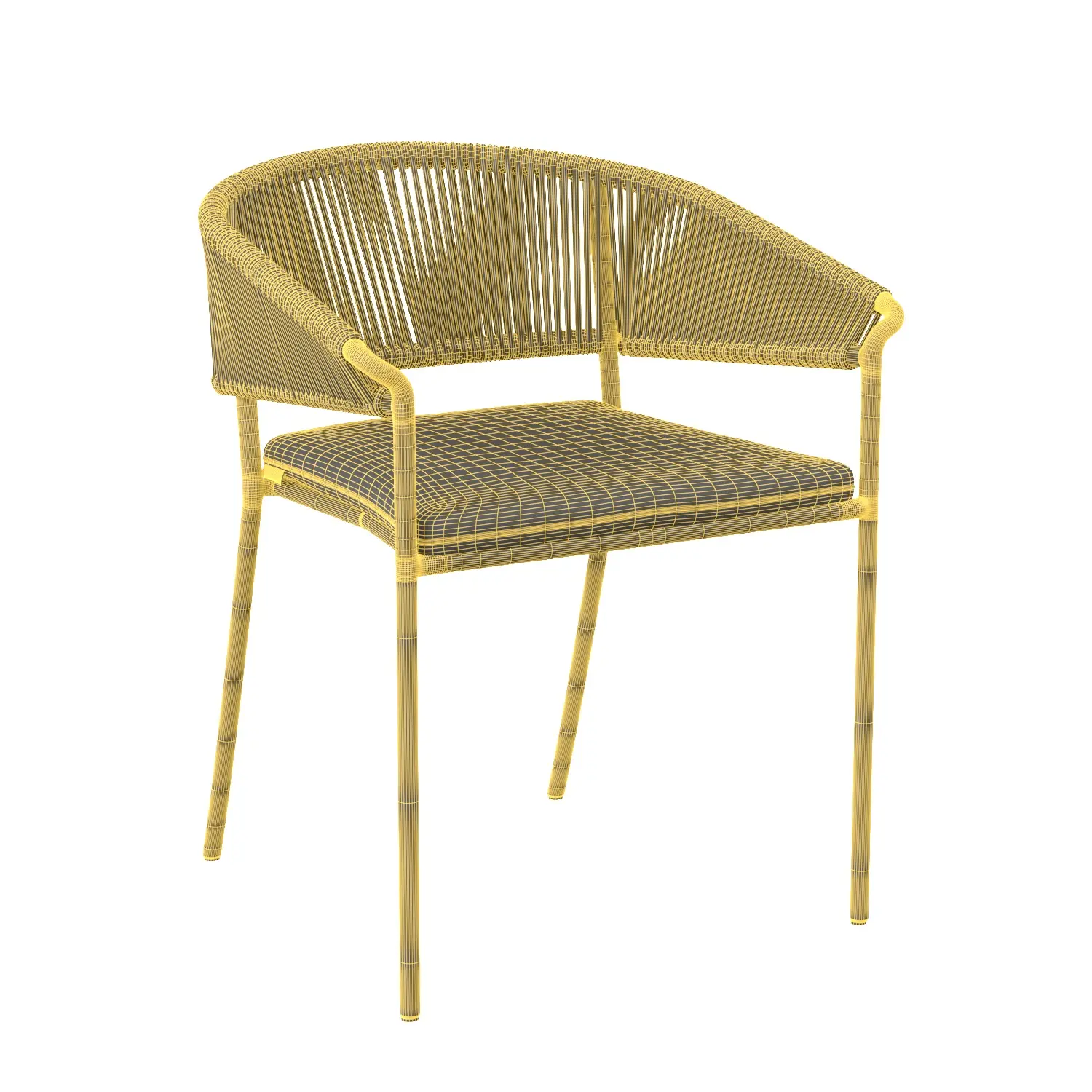 Weave Dining Armchair 3D Model_07