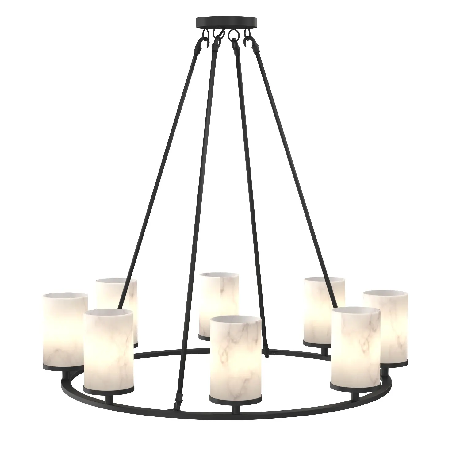 Windham Round Alabaster Chandelier 3D Model_03