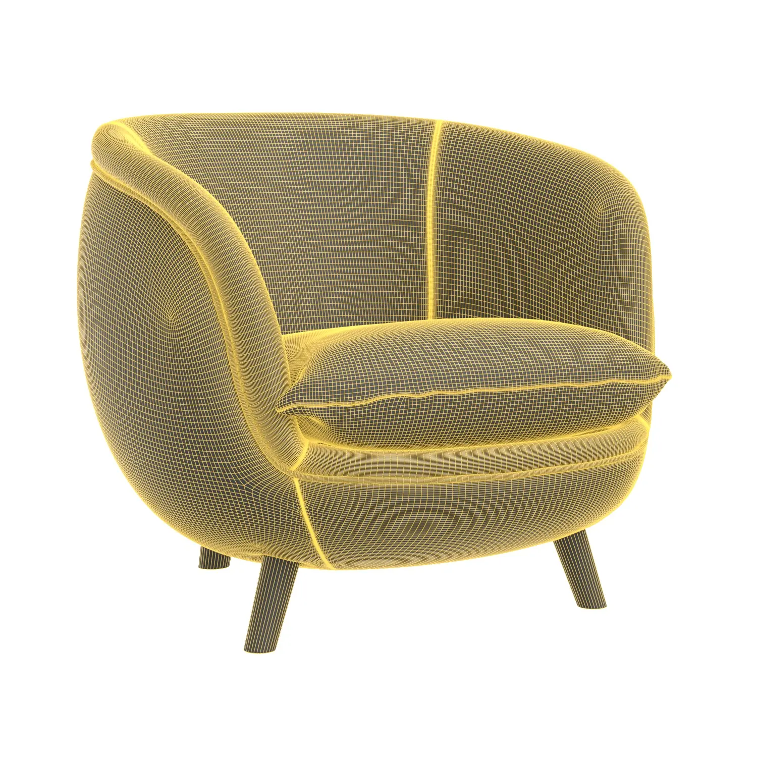 Knox Fabric Chair N3313 3D Model_07